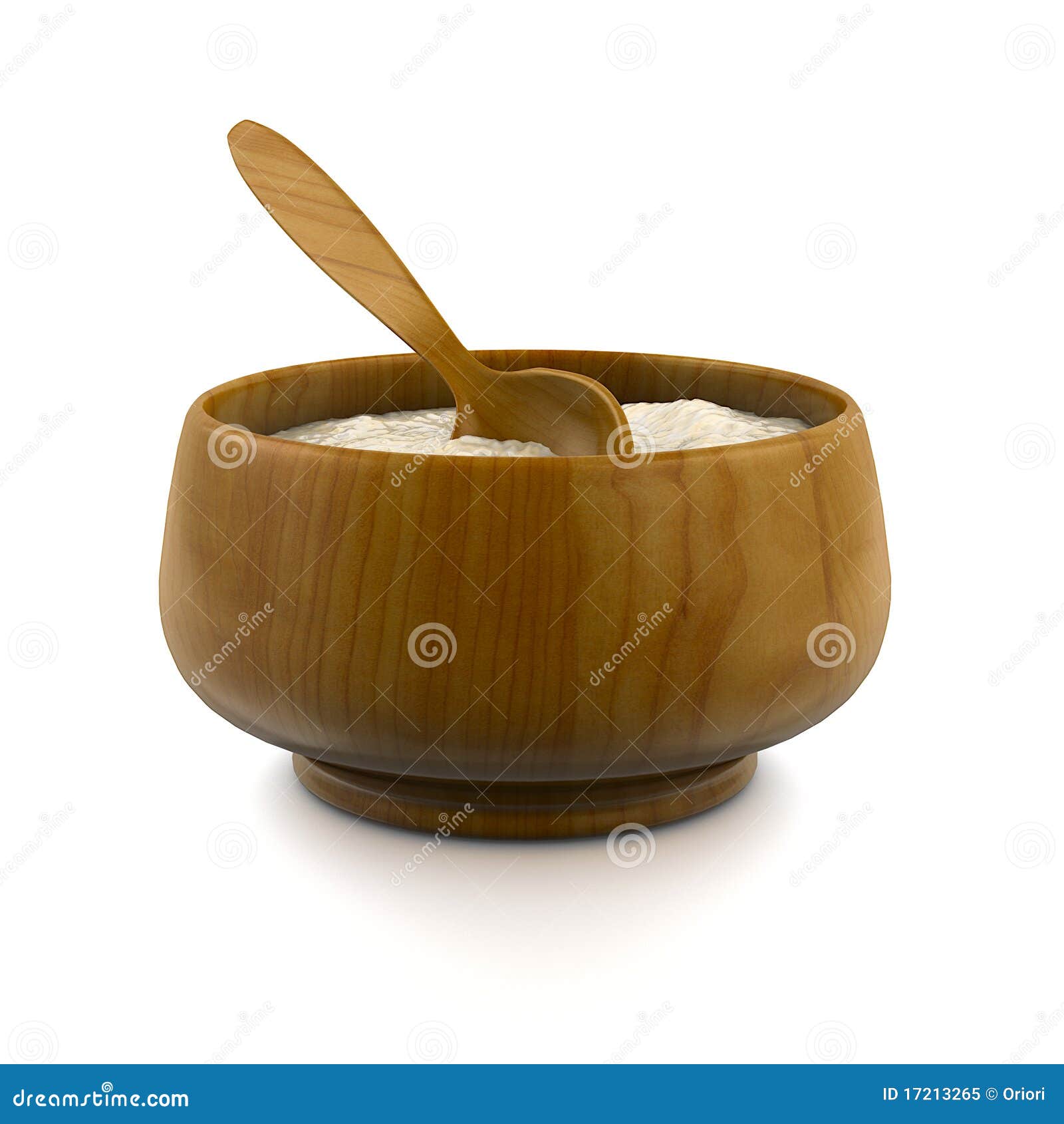Wooden bowl with mash stock illustration. Illustration of creamy 17213265
