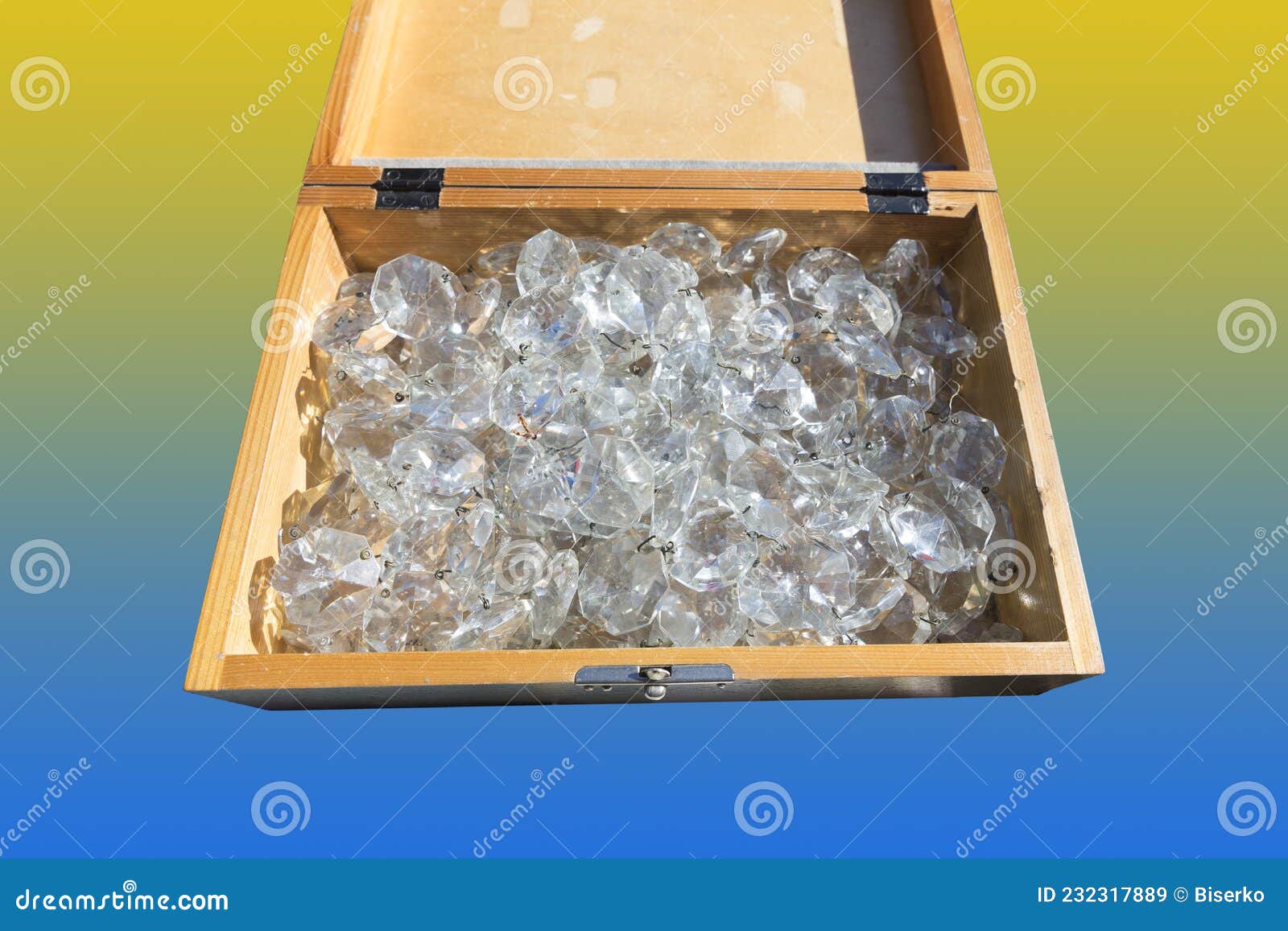 Box with crystals stock image. Image of glass, treasure 232317889