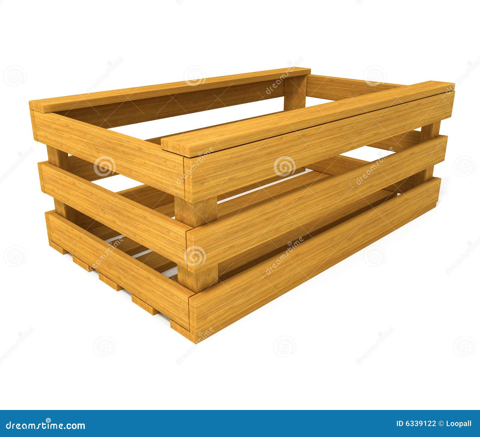 Wooden Box for Fruits and Vegetables Stock Illustration Illustration
