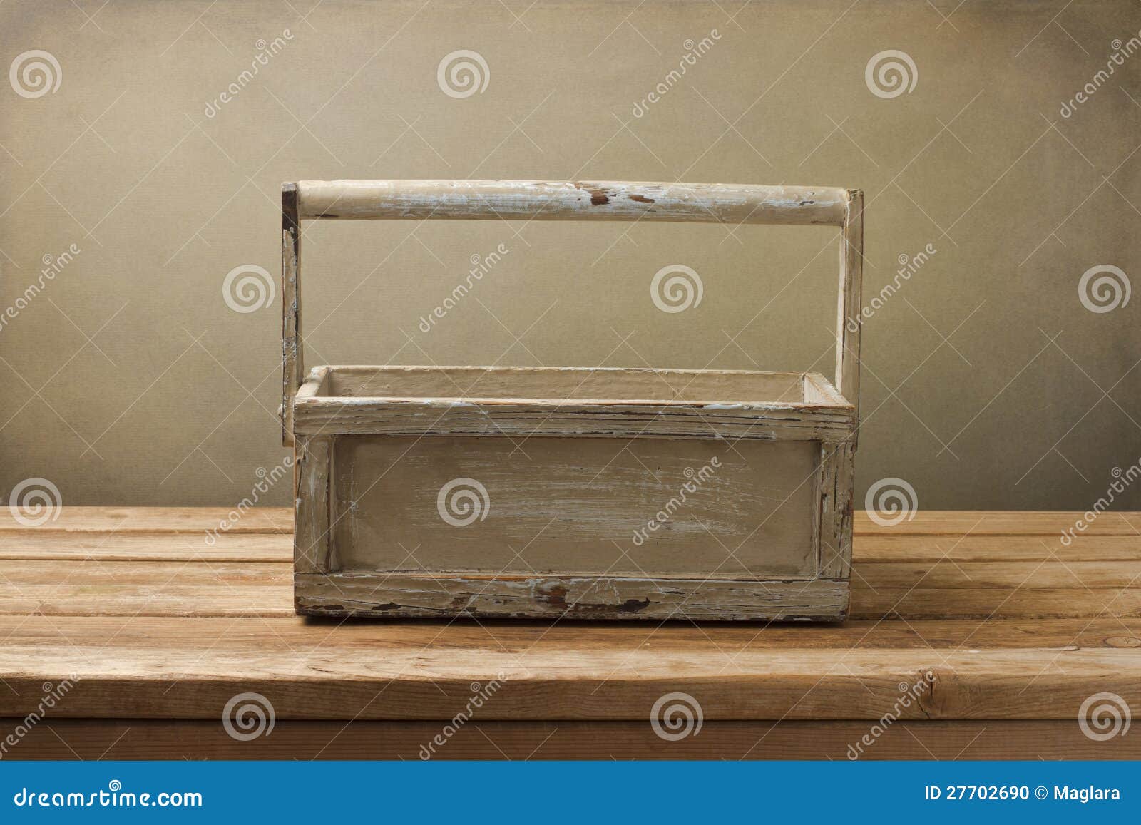 Wooden box on wooden table stock photo. Image of backdrop 27702690