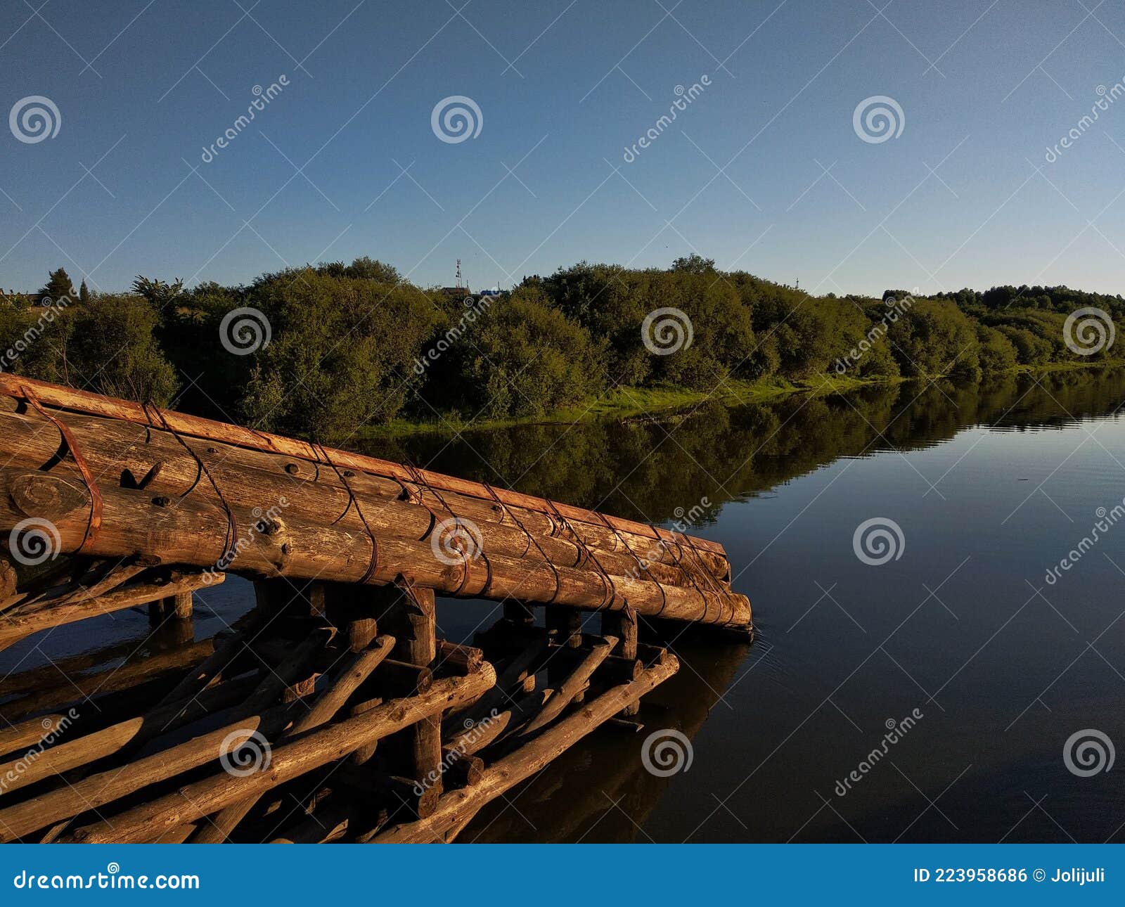 wooden bridge details