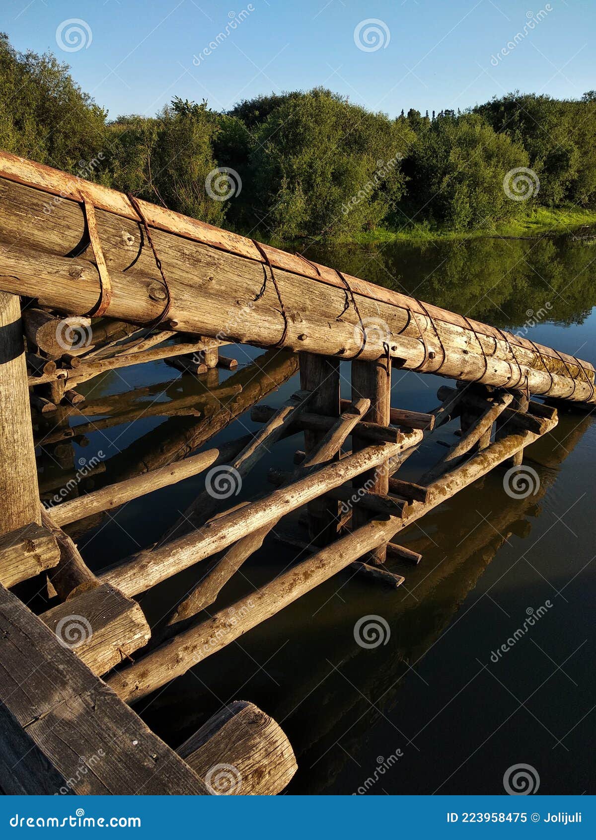 wooden bridge details