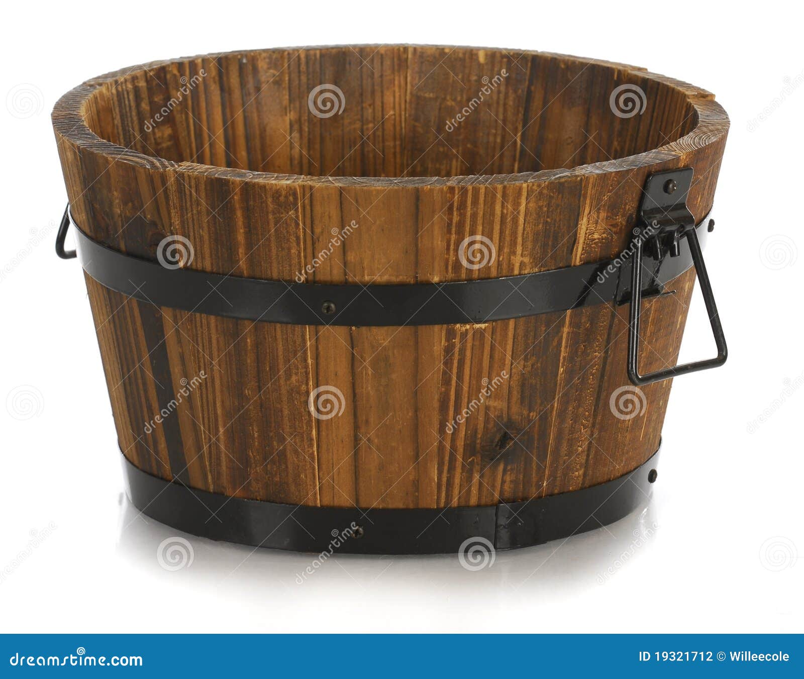 Wooden bucket stock photo. Image of reflection, craft 19321712