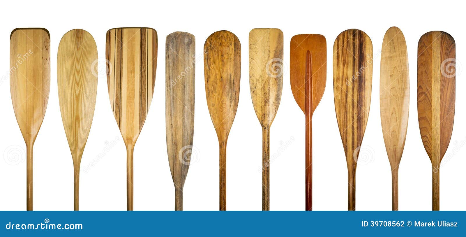 Wooden canoe paddles stock photo. Image of grain, paddling 