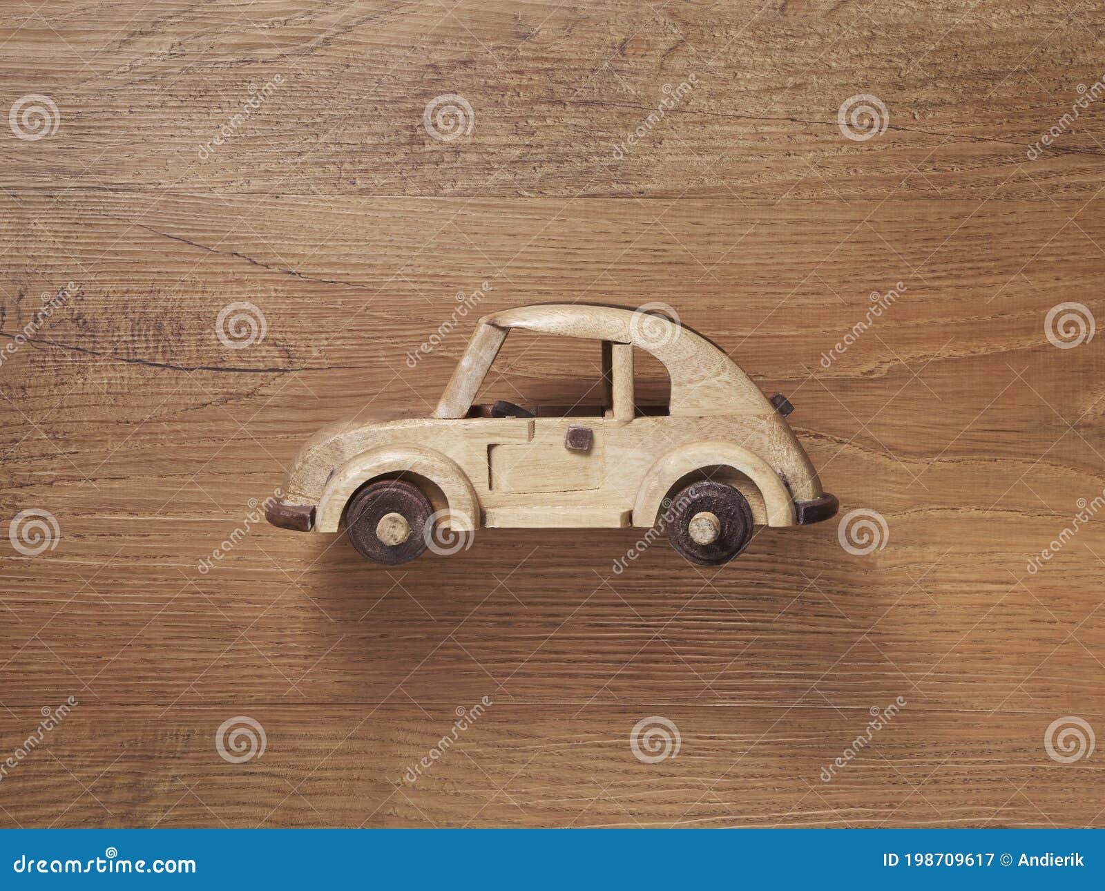 wooden car toy with curvy 