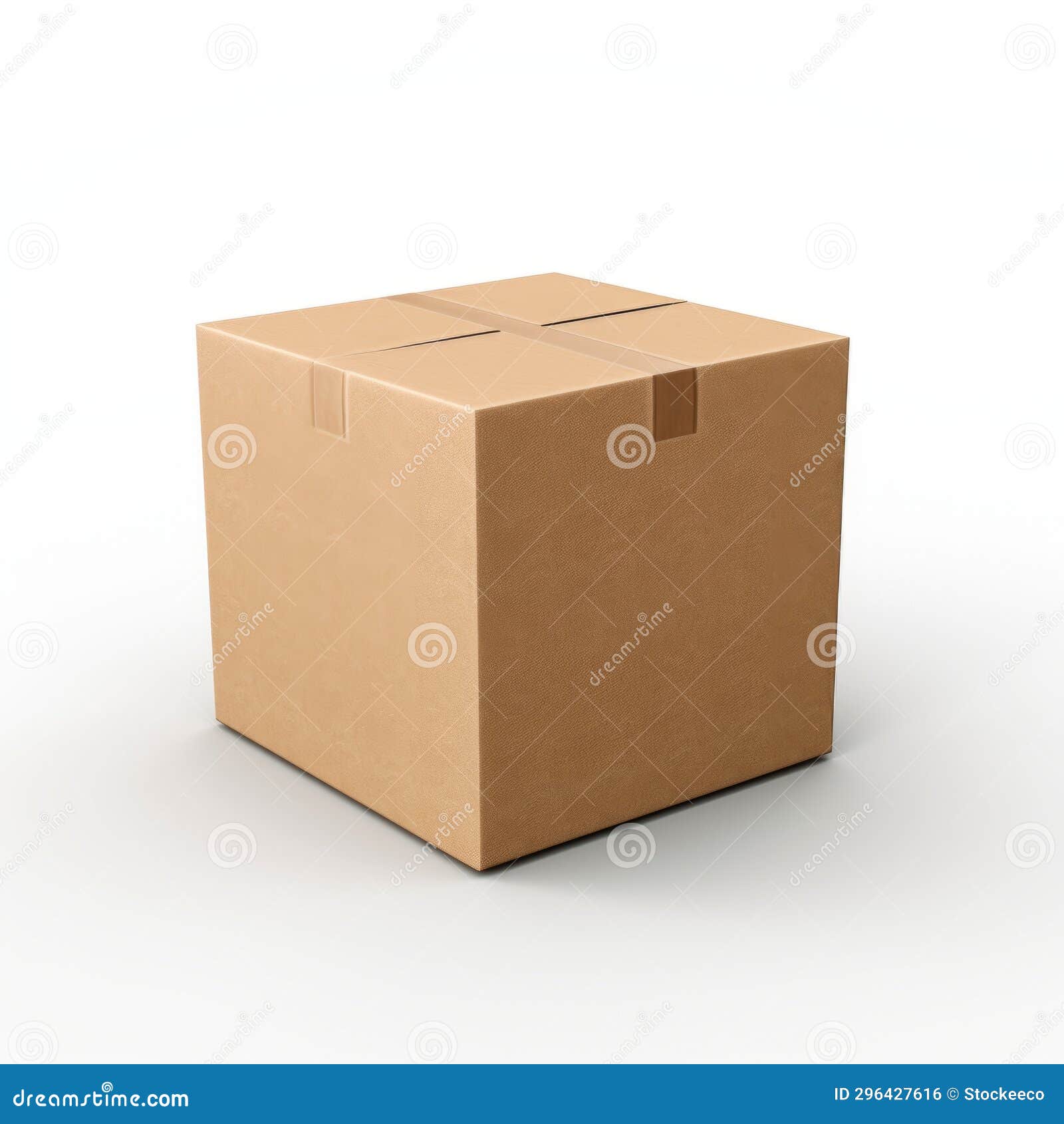 realistic cardboard box on white background - paul barson style