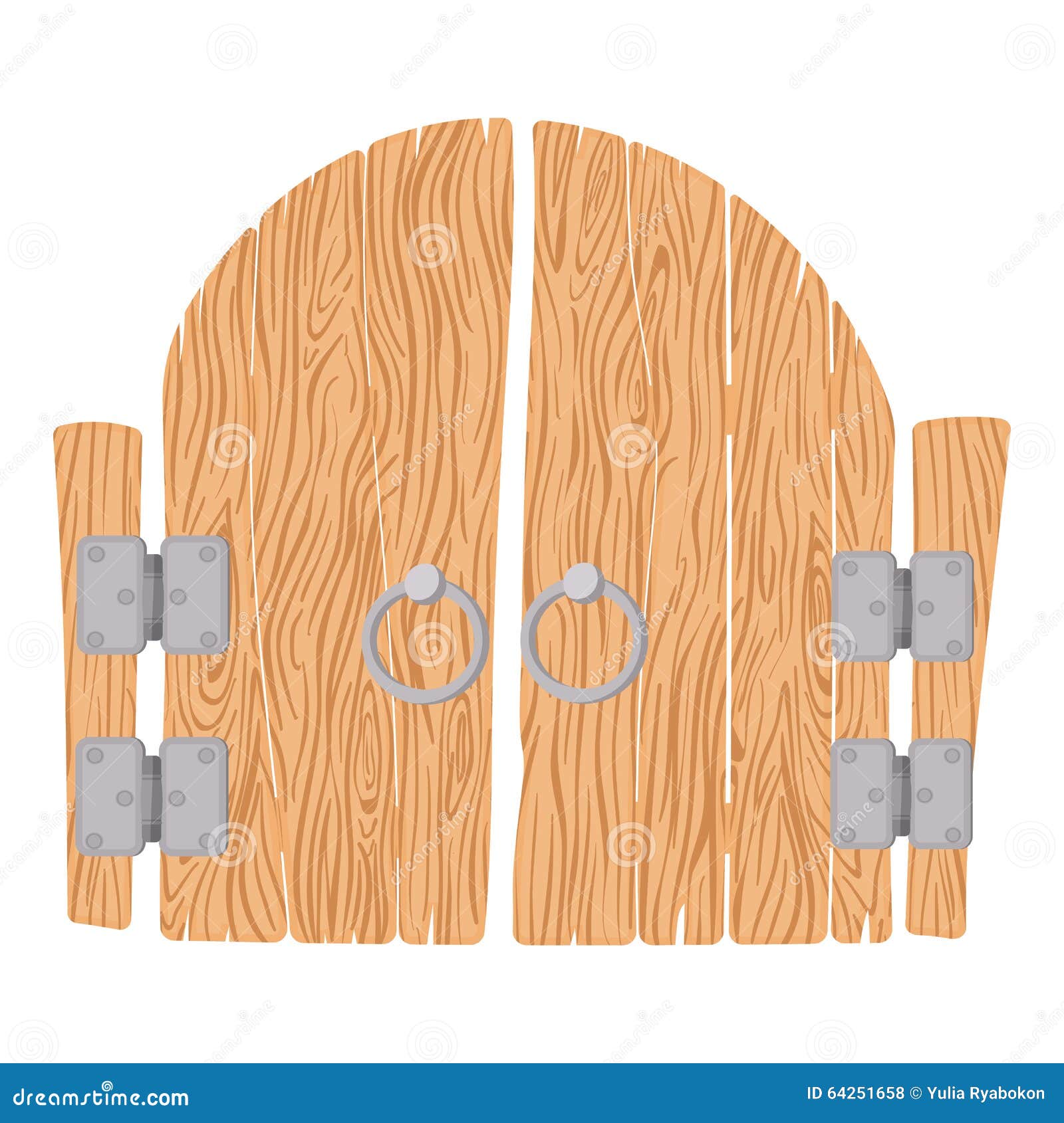 Wooden cartoon gate stock vector. Illustration of hand - 64251658
