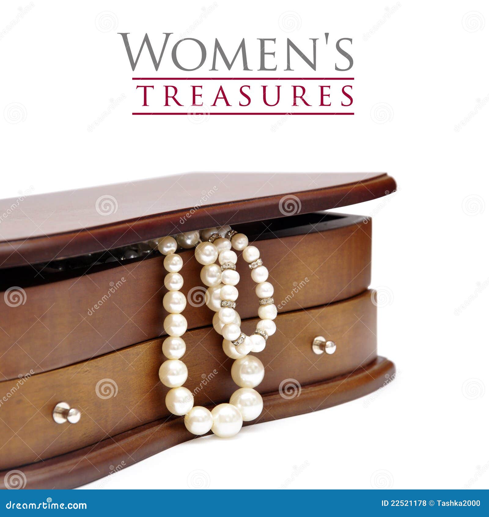 Wooden casket close up stock photo. Image of pearls, macro 22521178