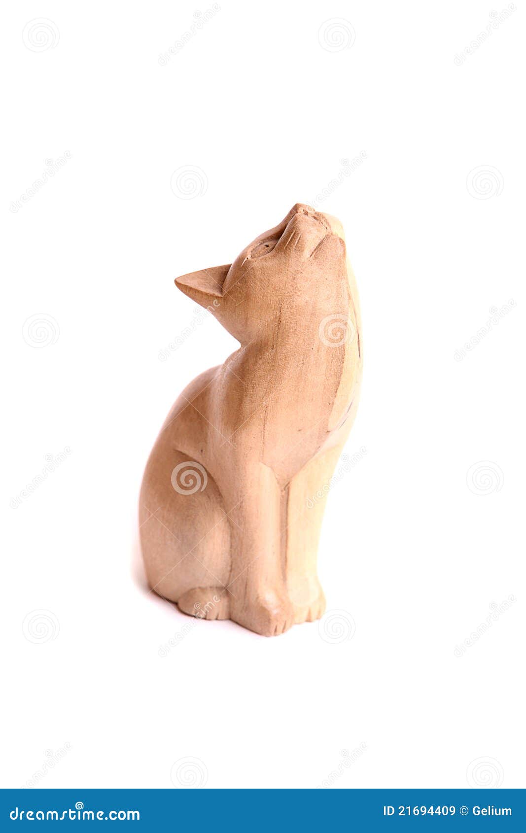 small wooden cat