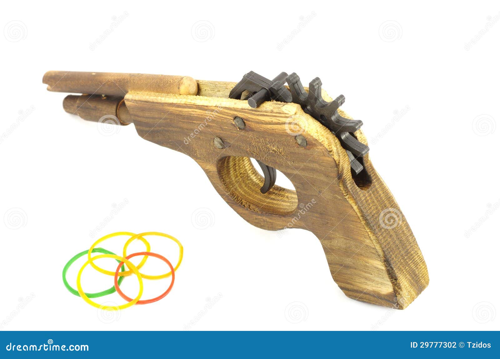Wooden Catapult Gun With Rubber Stock Photography - Image: 29777302