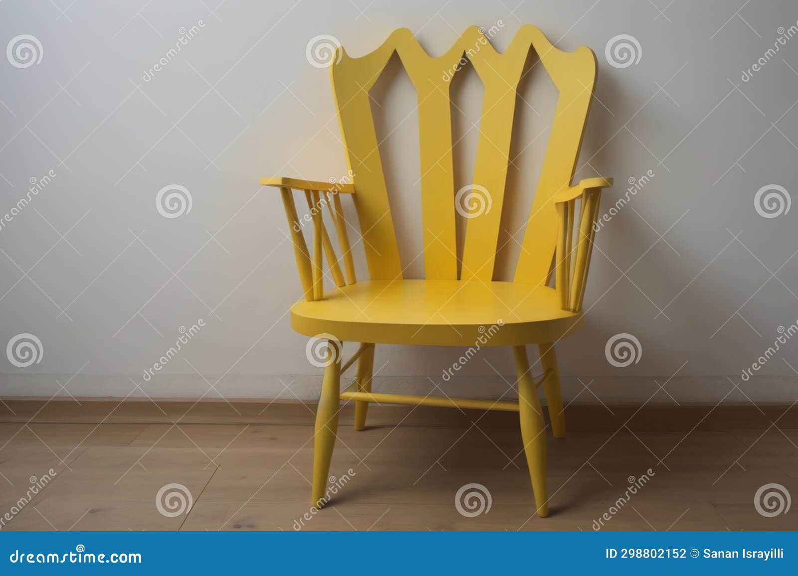 Wooden Chair in the Room. Ai Generative Stock Photo Image of elegant