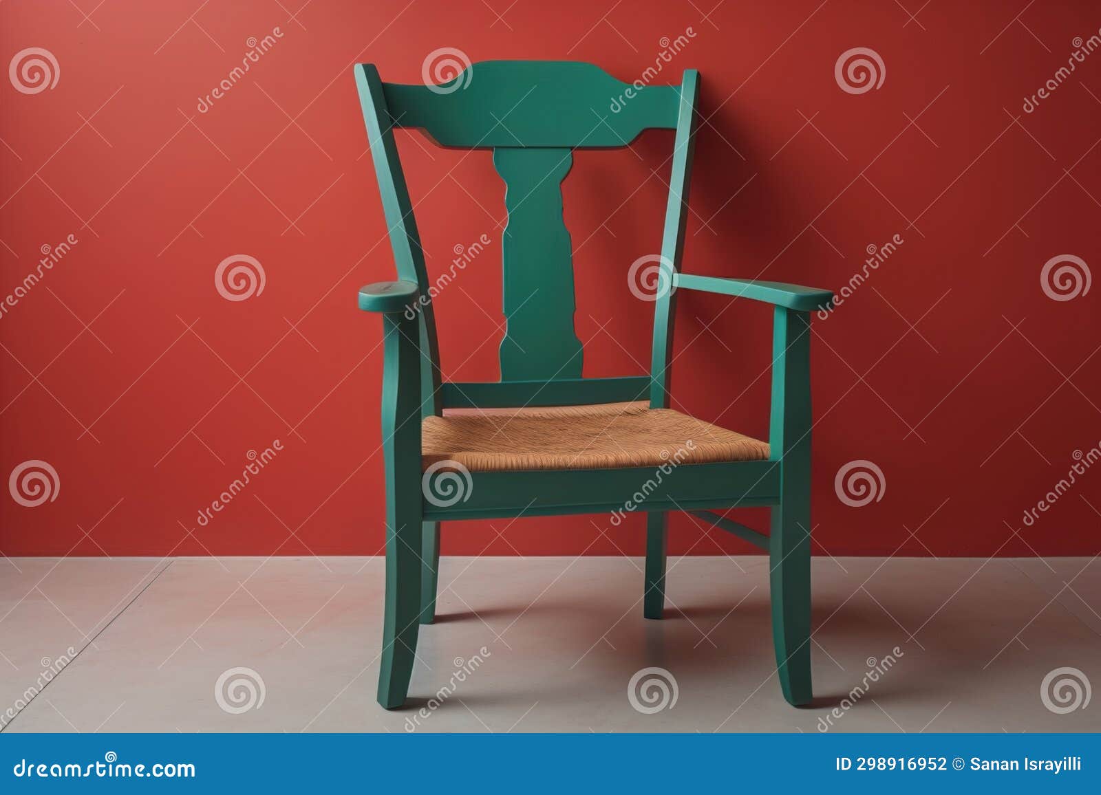Wooden Chair in the Room. Ai Generative Stock Photo Image of