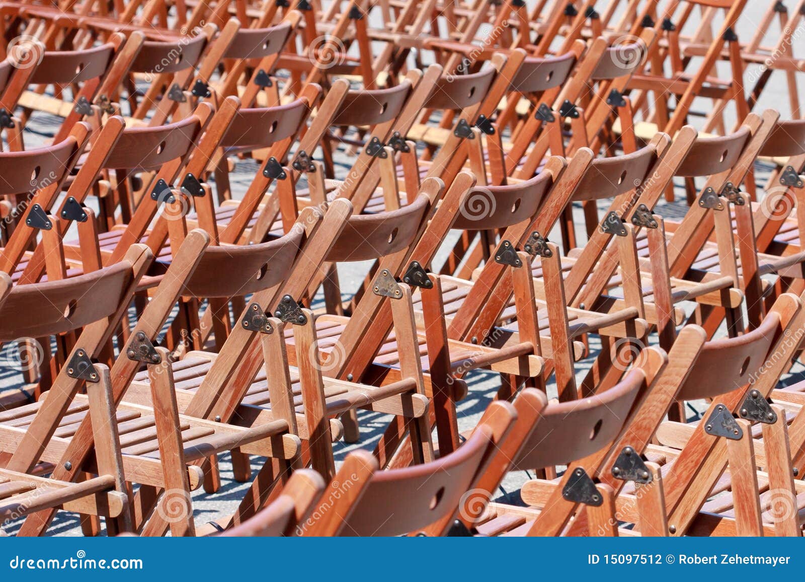 Wooden Chairs before Concert Stock Photo - Image of event, color: 15097512