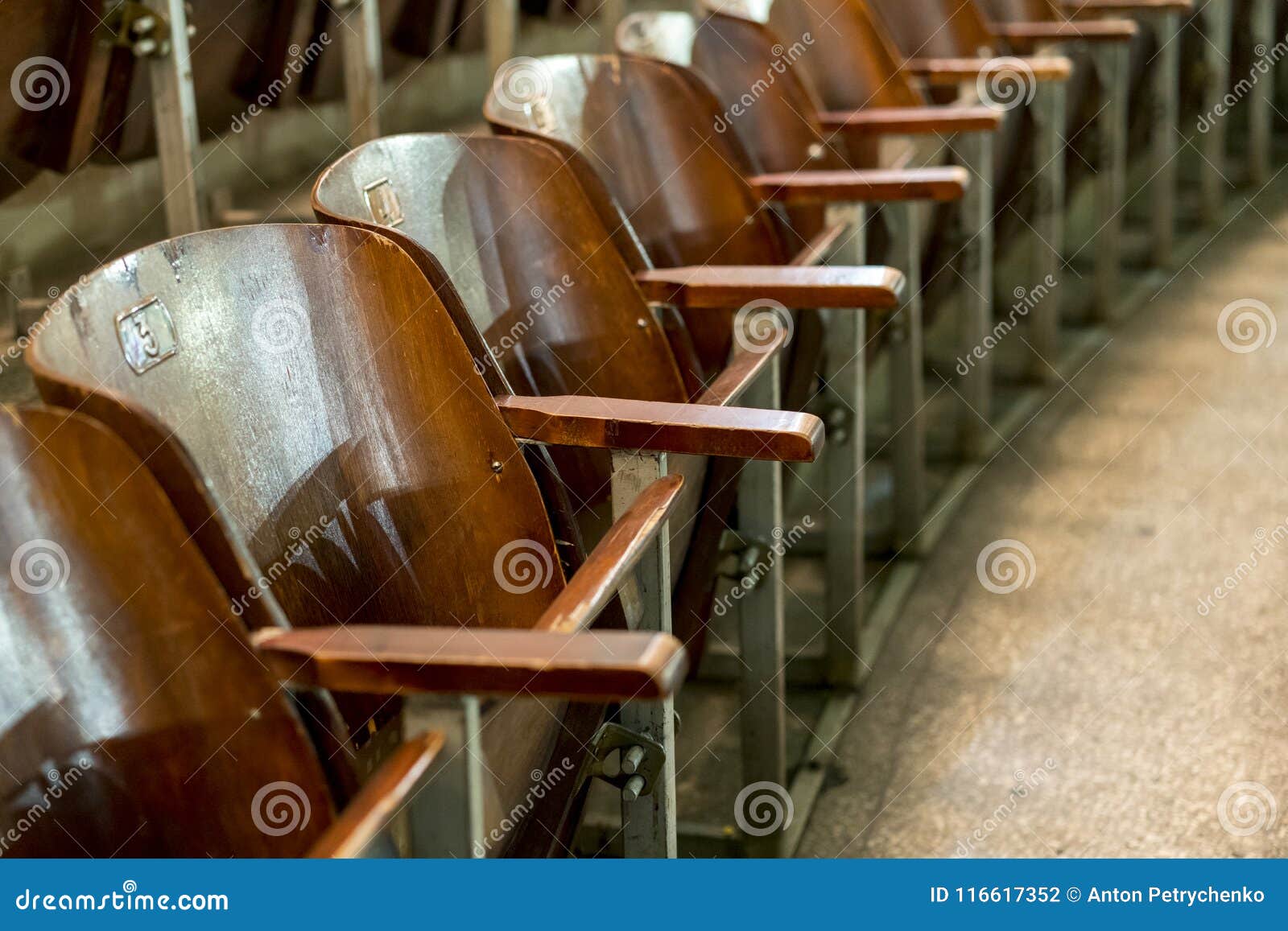 Wooden Chairs in the Concert Hall Stock Photo Image of entertainment