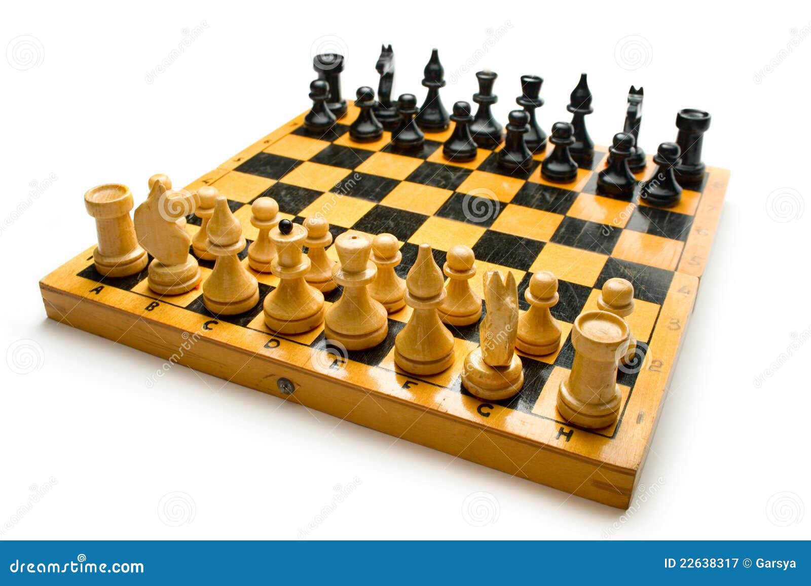 Old Wooden Chessboard Resting Upon The Rooks Royalty-Free Stock Photo ...