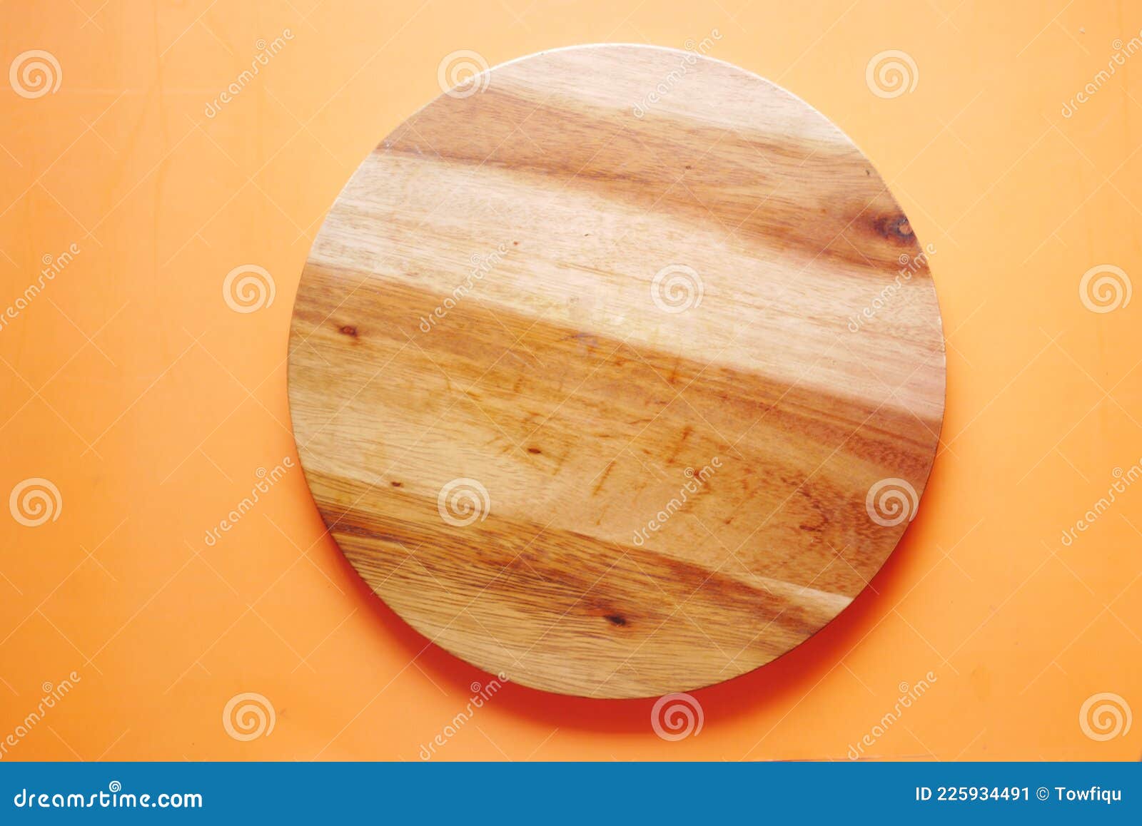Wooden Chopping Board on Table Top Down Stock Image Image of plate