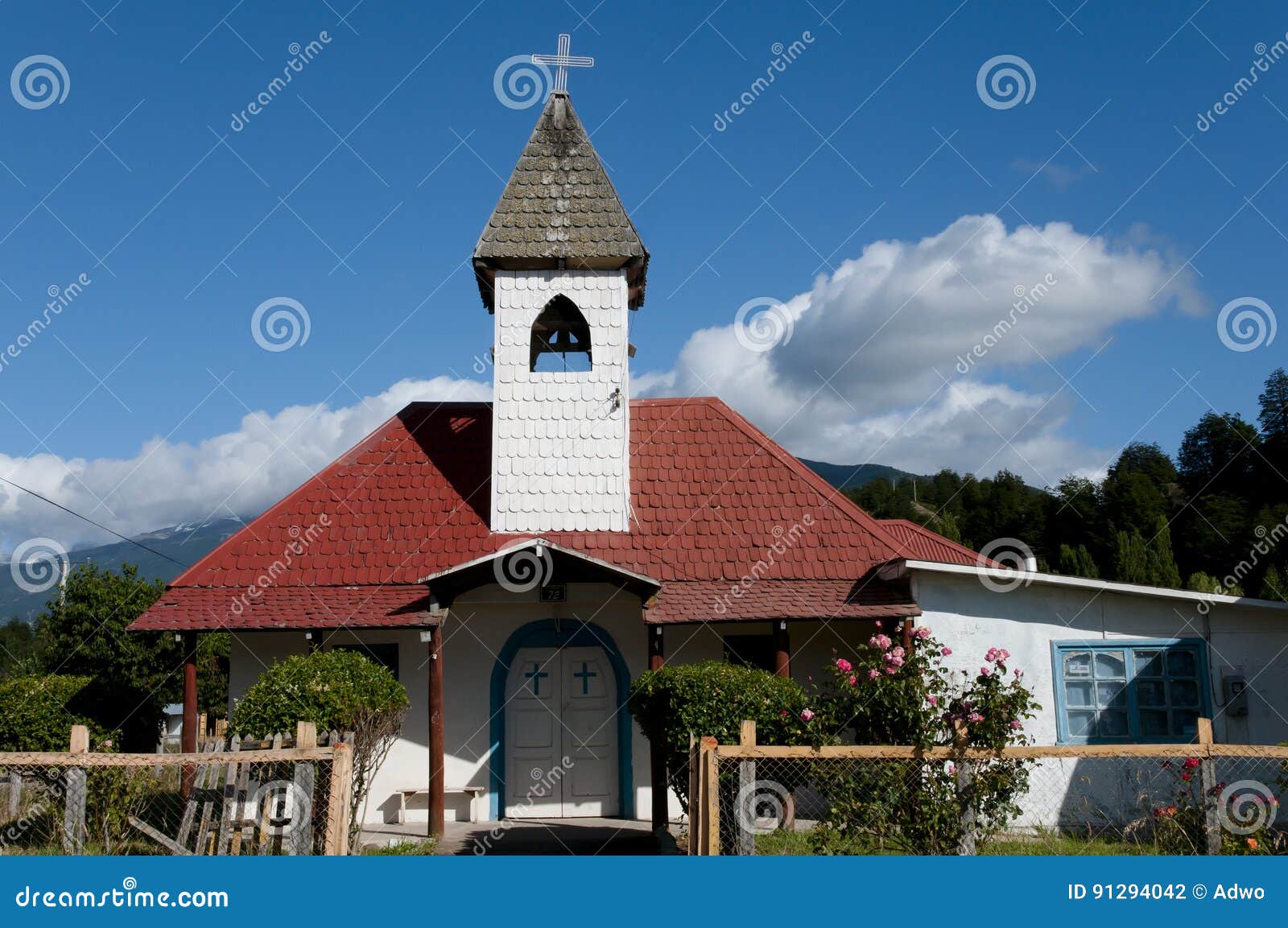 wooden church - rio tranquilo - chile