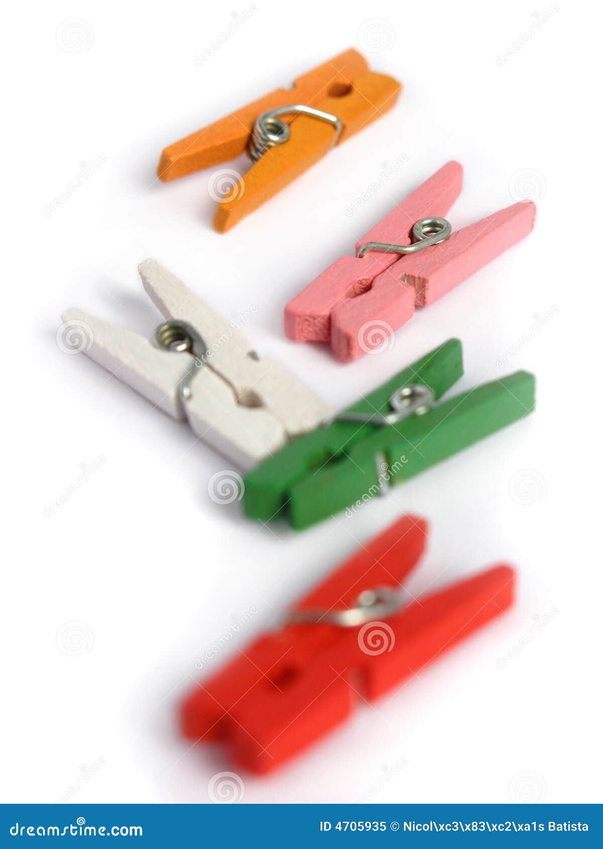 Wooden Clamp Clothes Colorful Stock Image Image of hanging, macro 4705935