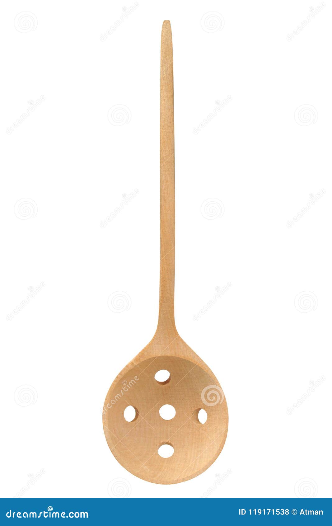 Wooden colander spoon stock photo. Image of sieve, kitchen 119171538