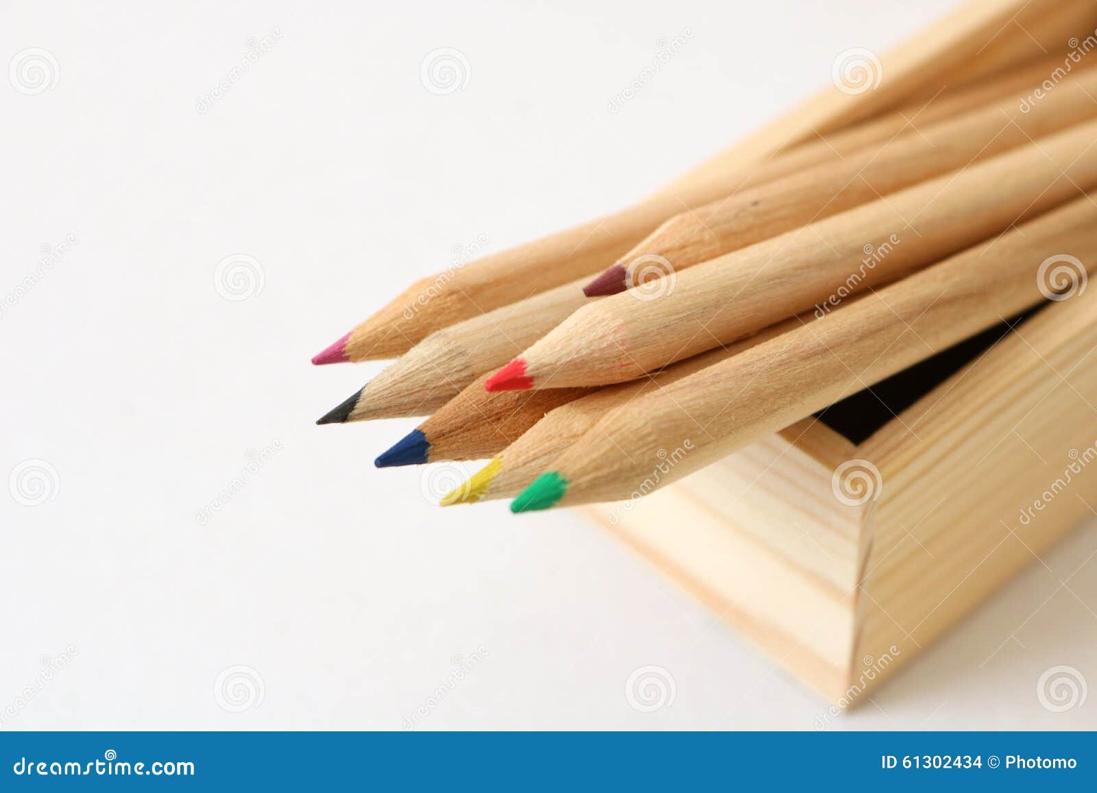 Wooden color pencils stock photo. Image of dress, color 61302434