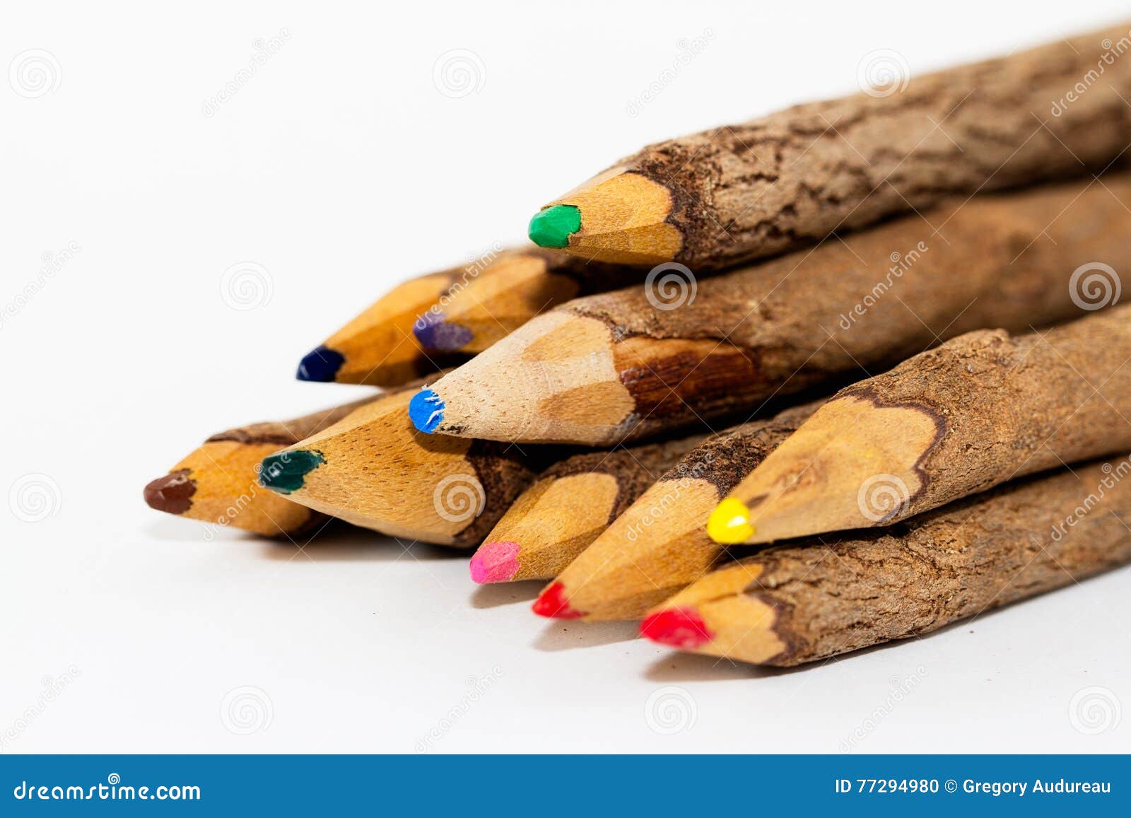 Wooden Colored Pencils stock photo. Image of wooden, sharp 77294980