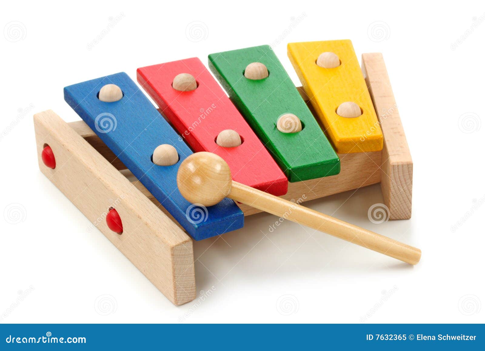 Wooden colorful xylophone stock image. Image of music 7632365