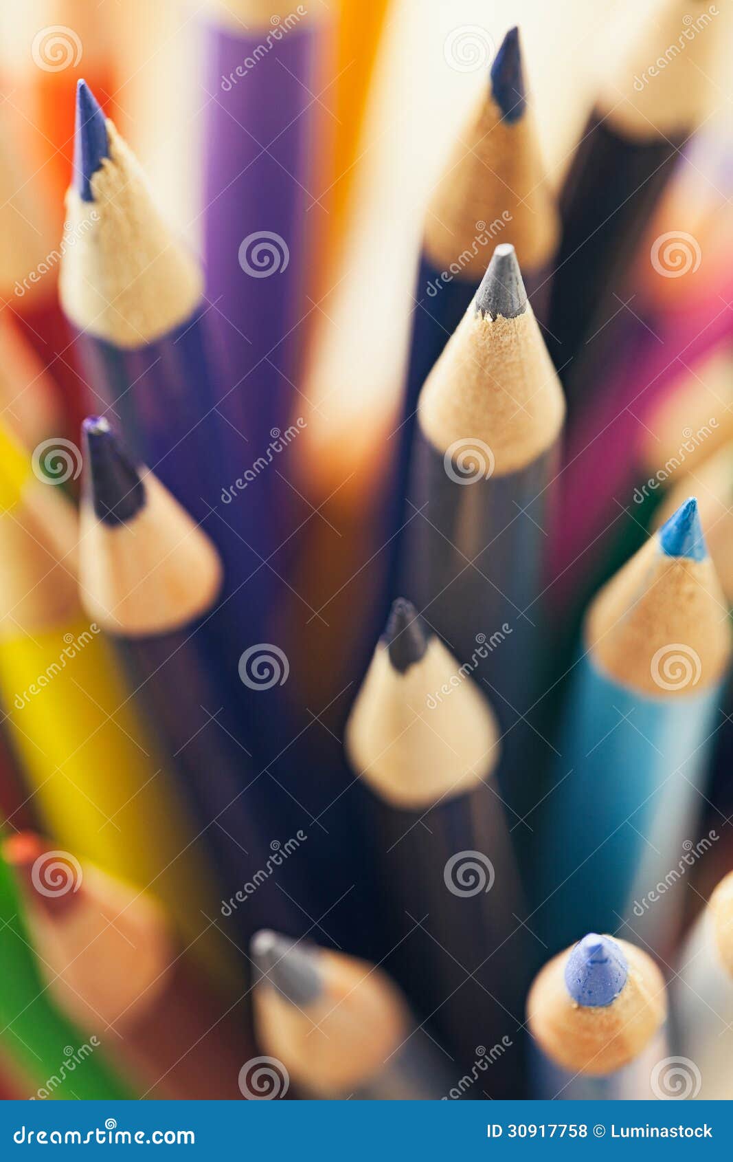Wooden Colour Pencils stock photo. Image of green, orange 30917758
