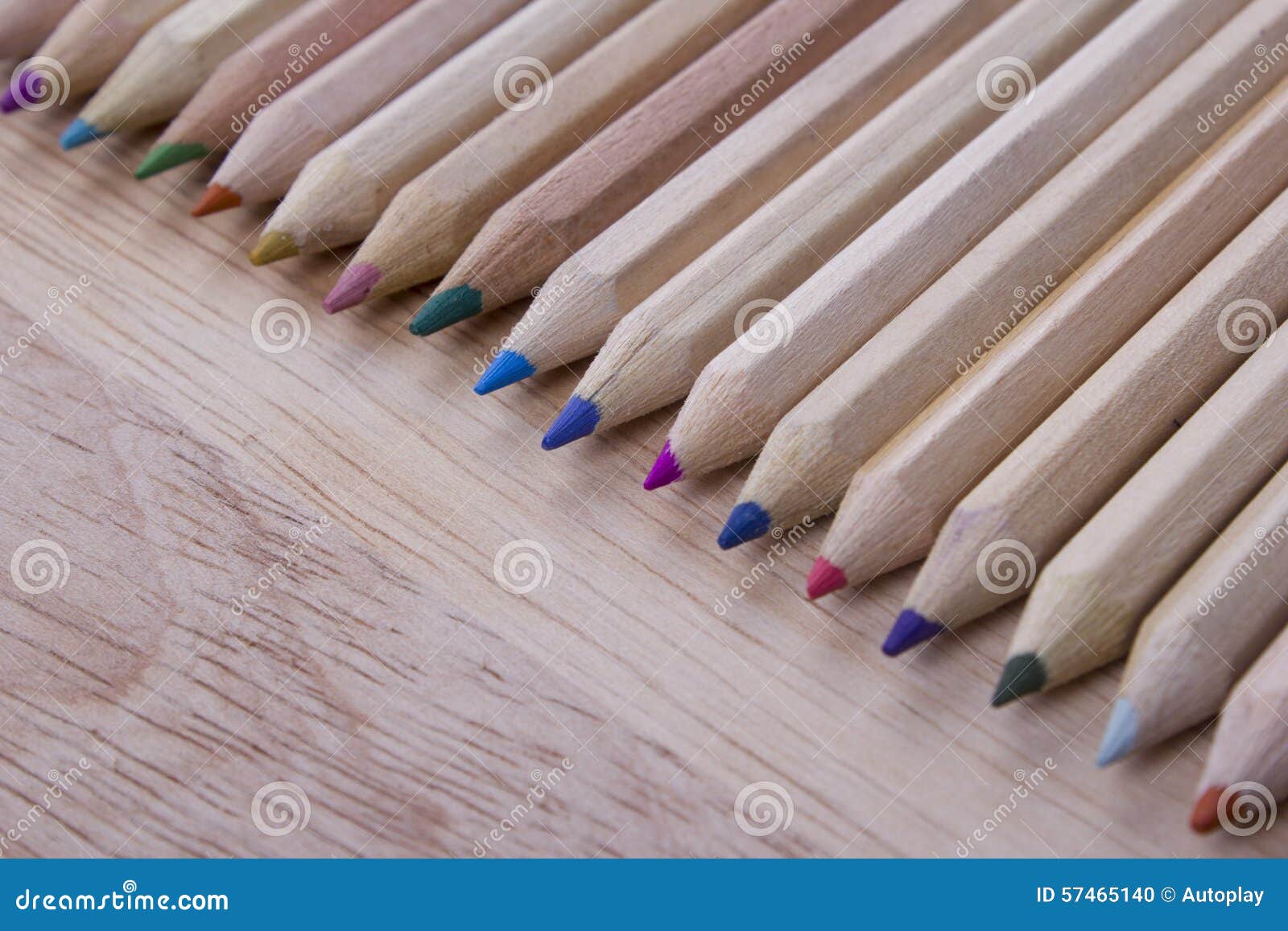 Wooden colour pencils stock photo. Image of wood, tint 57465140