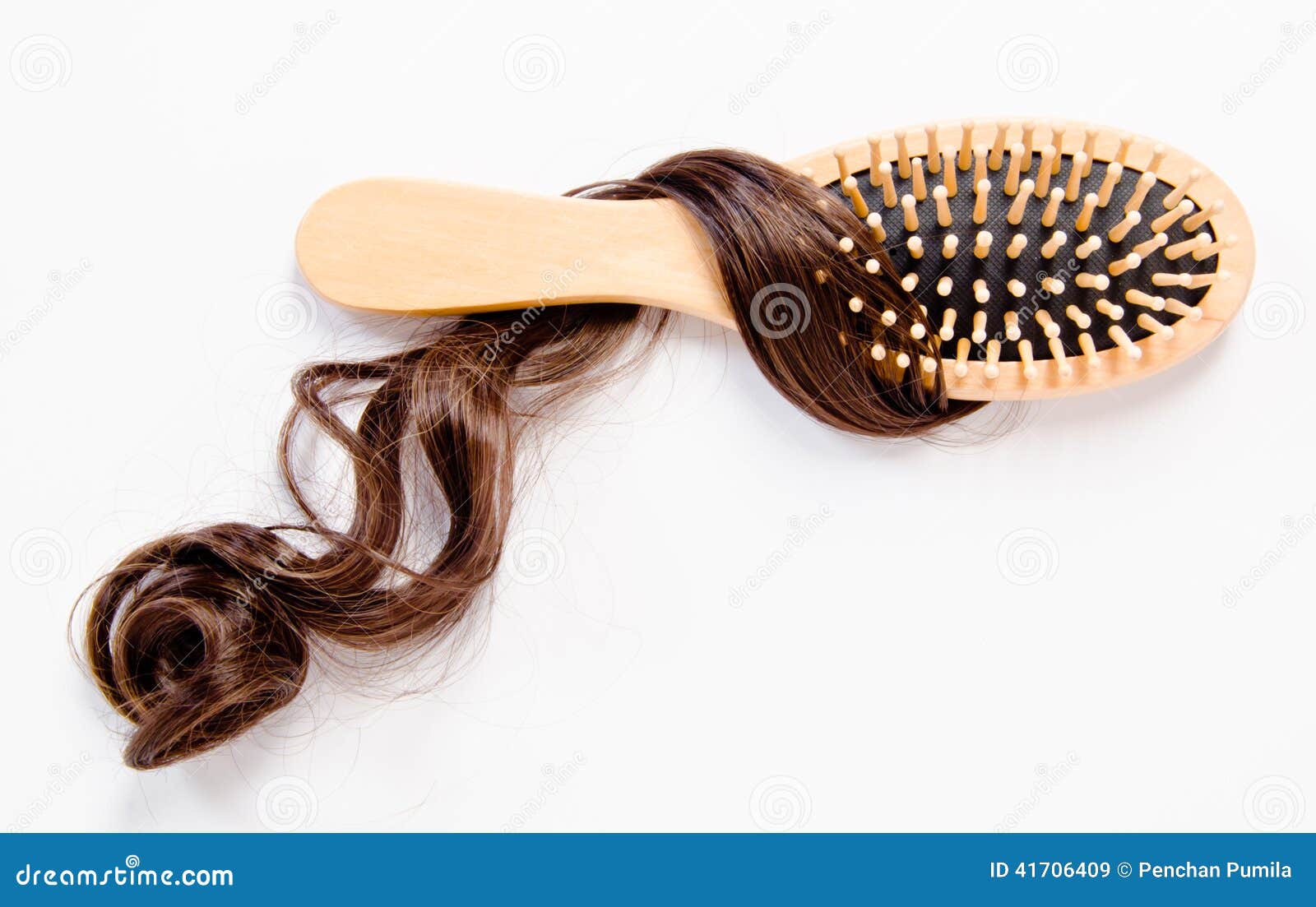 Wooden Comb Brush with Hair. Stock Image Image of colour, color 41706409