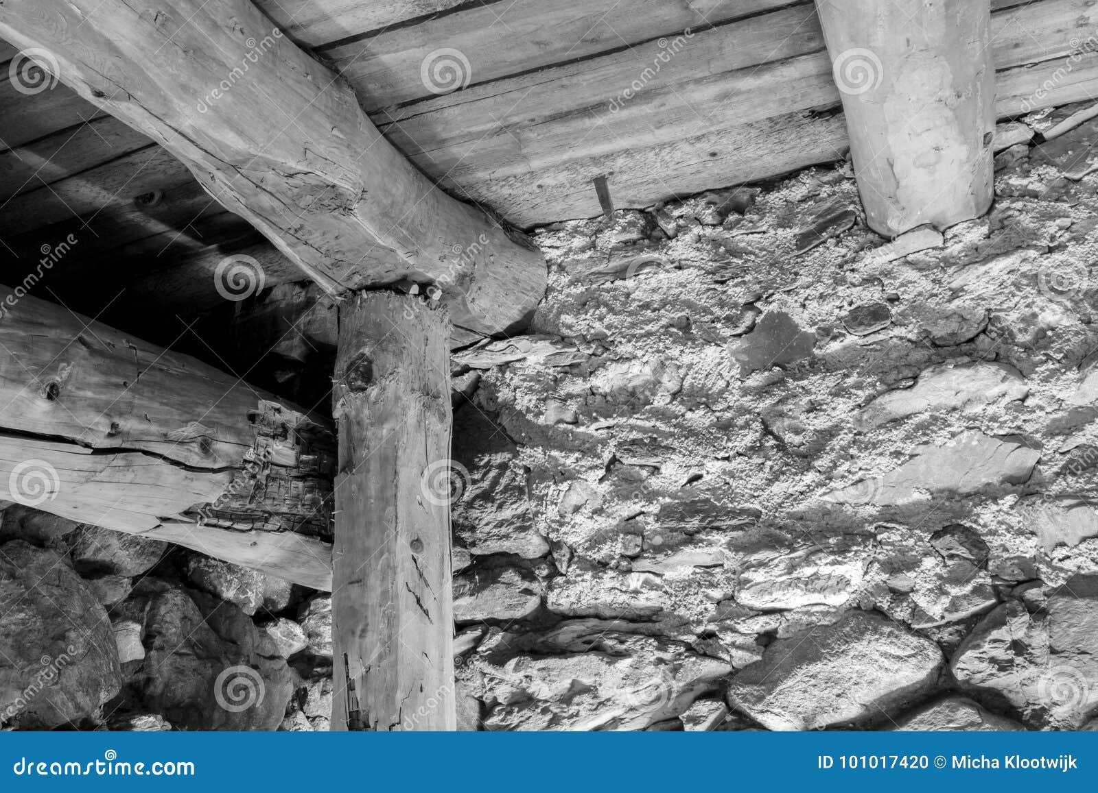 Wooden Contruction on an Old House Stock Photo - Image of pillars, wood ...