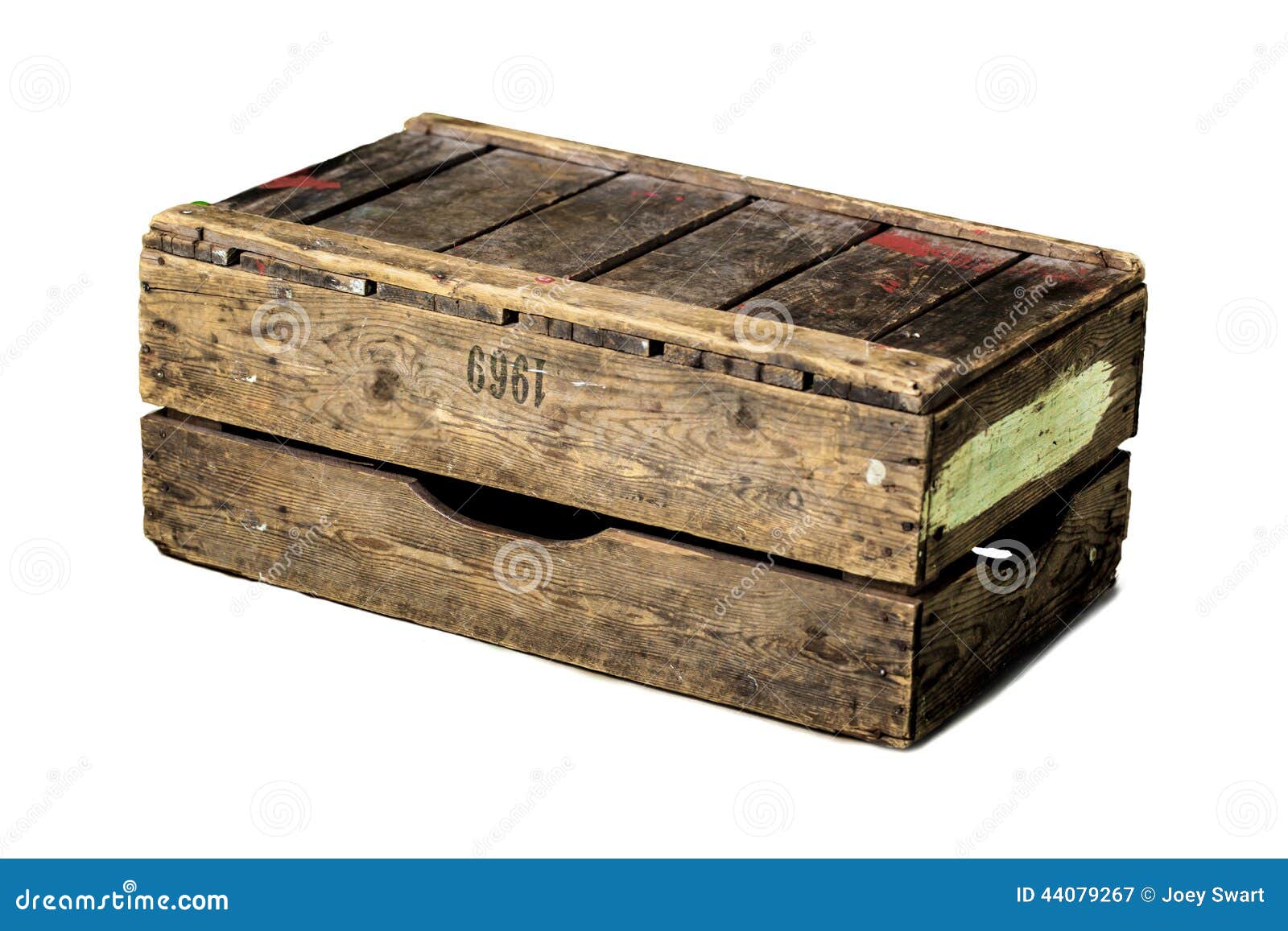 wooden crate.