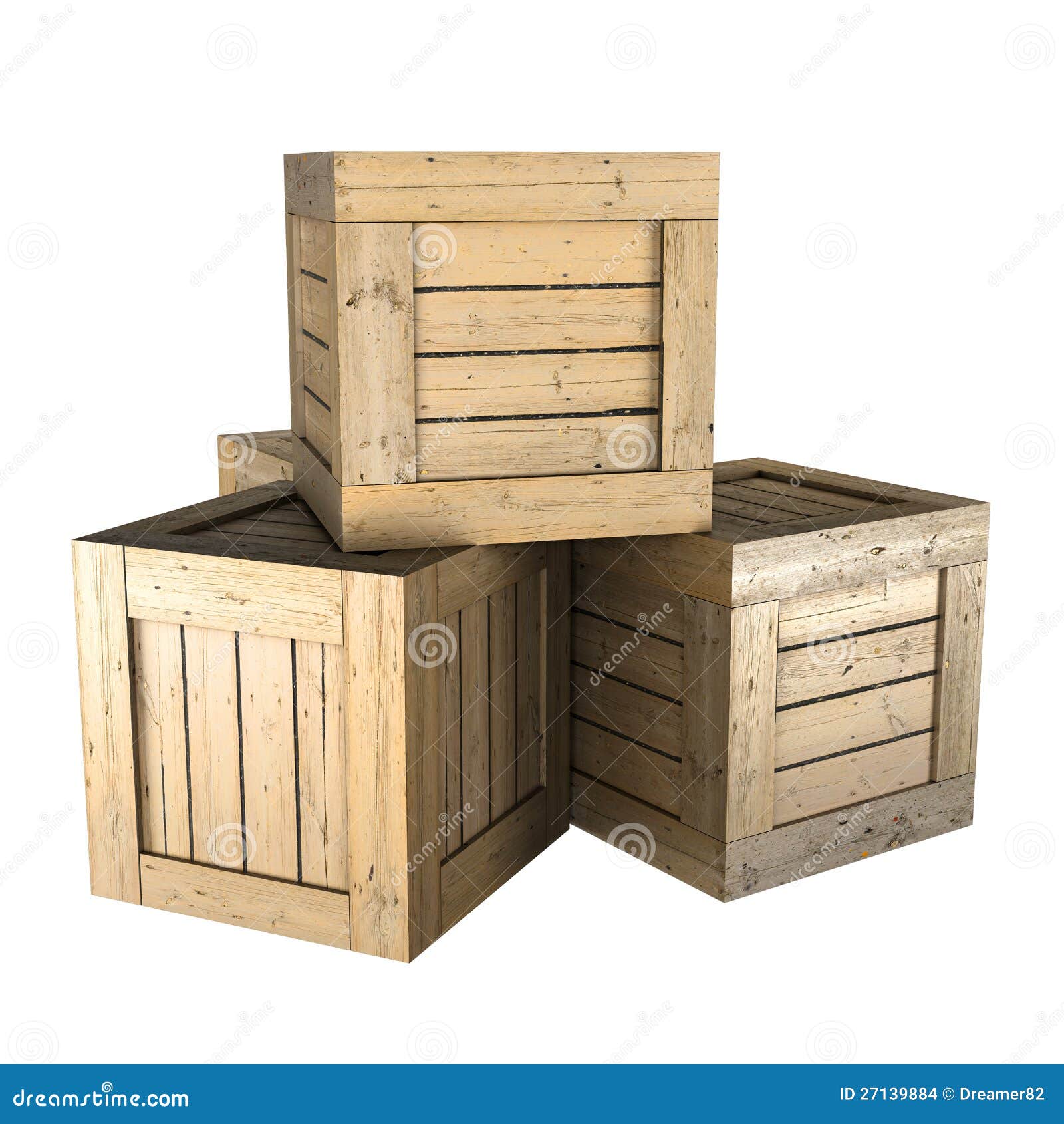 Wooden crates stock illustration. Image of heavy, parcel ...