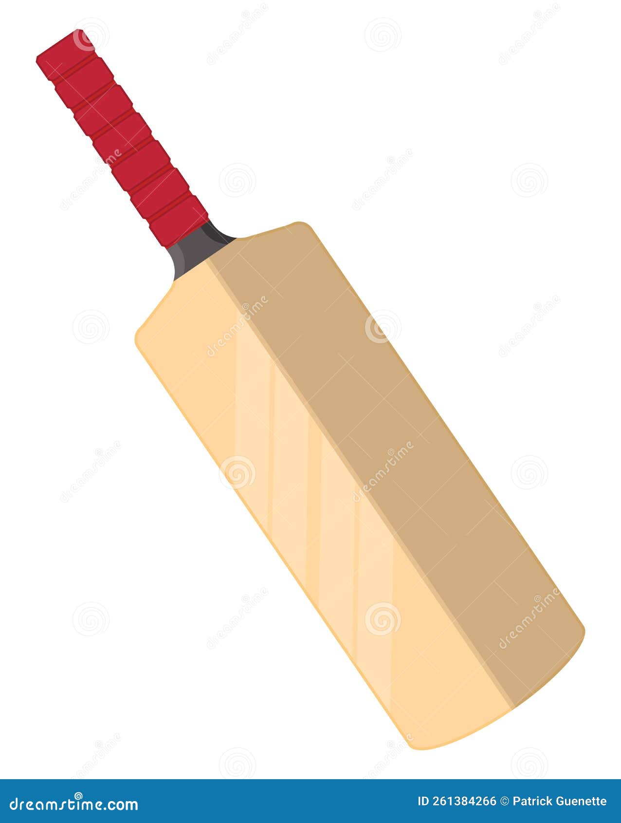 Wooden cricket bat, icon stock vector. Illustration of leisure 261384266