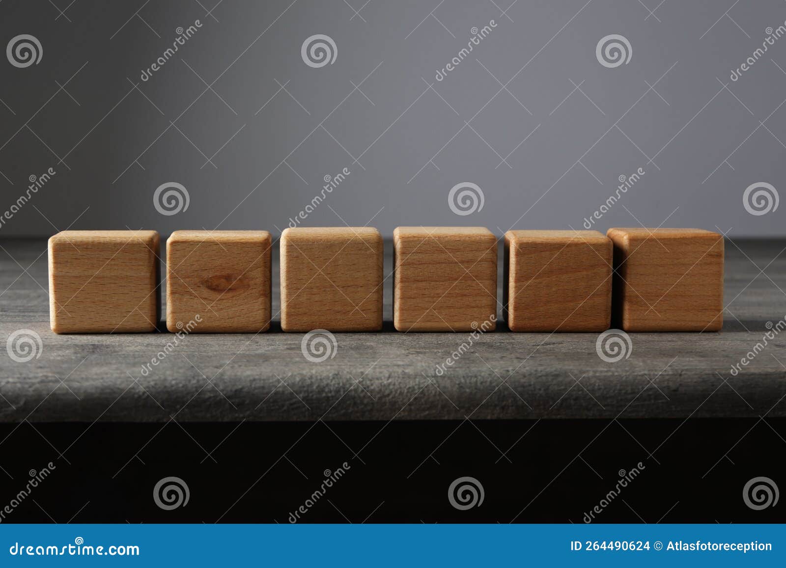 Wooden Cubes, Blank Wooden Cubes for Different Concepts Stock Photo