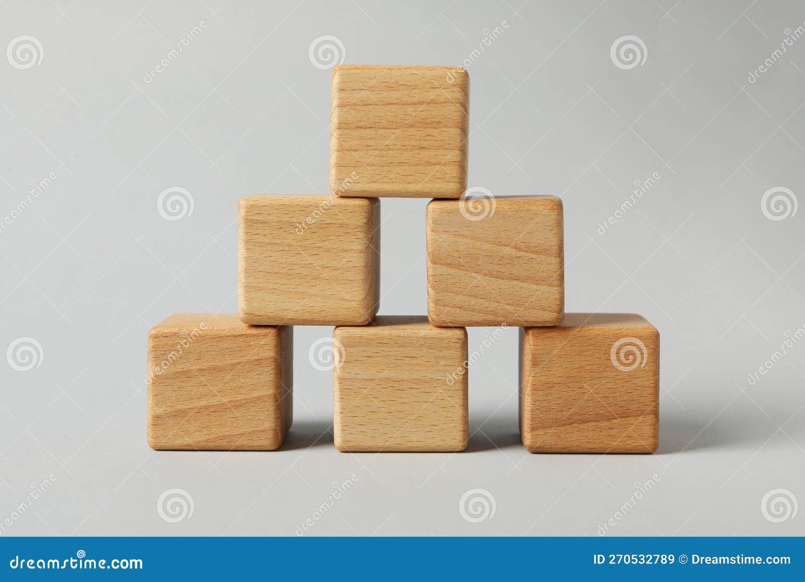 Wooden Cubes, Blank Wooden Cubes for Different Concepts Stock Image