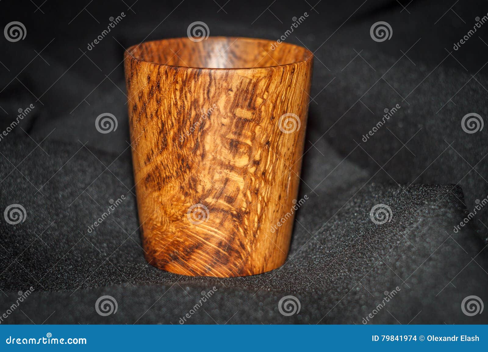 Wooden cup on blak stock photo. Image of utensil, culture 79841974