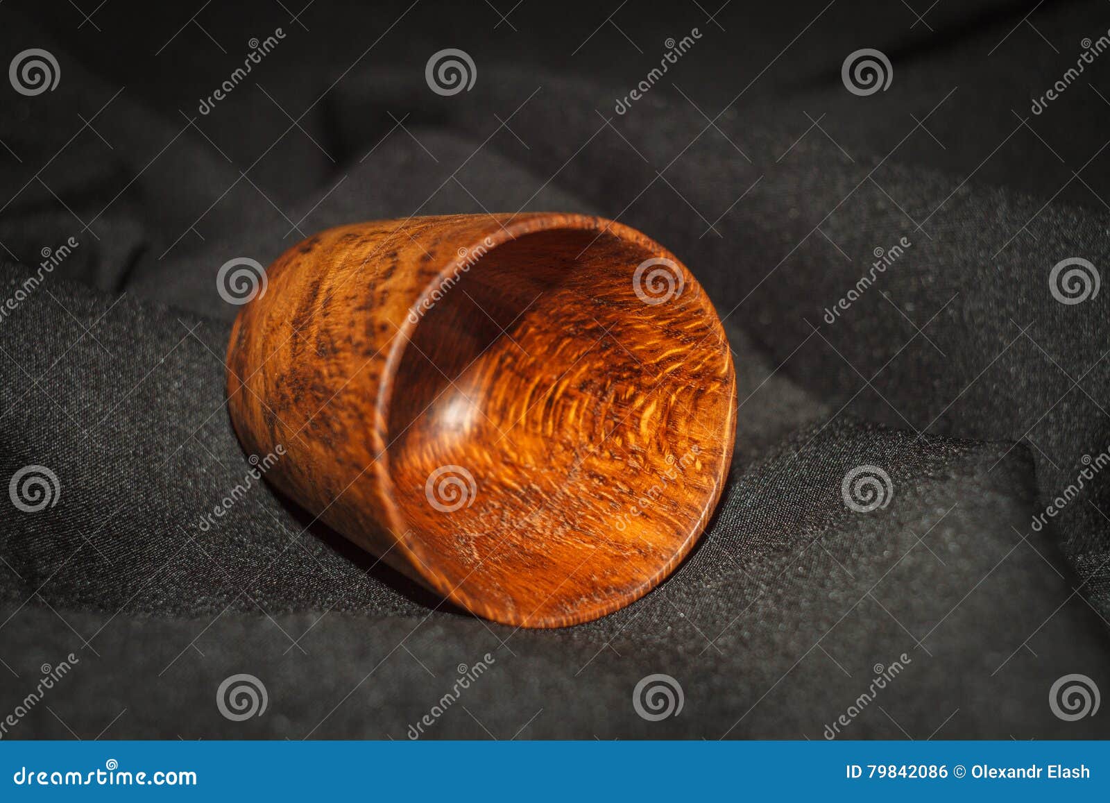 Wooden cup on blak stock photo. Image of kitchen, traditional 79842086