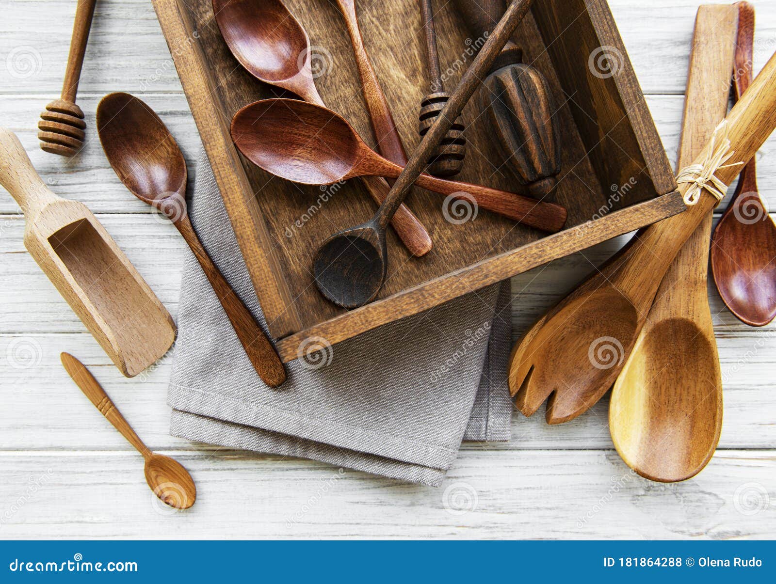 Wooden Cutlery Kitchen Ware Stock Photo Image of spoon, assorted