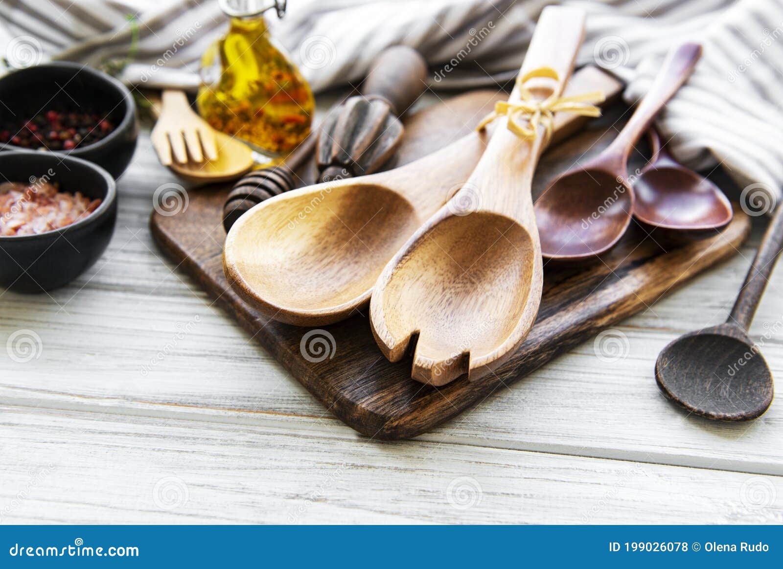 Wooden Cutlery Kitchen Ware Stock Photo Image of bowl, kitchenware