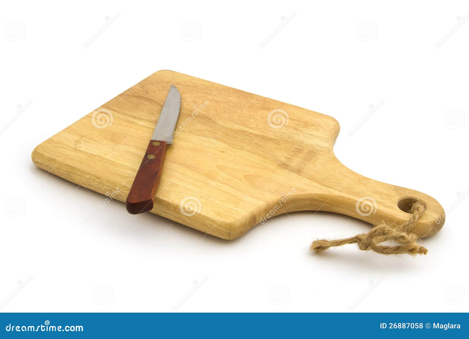 Wooden Cutting Board with Knife Stock Photo Image of cutting, tool 26887058