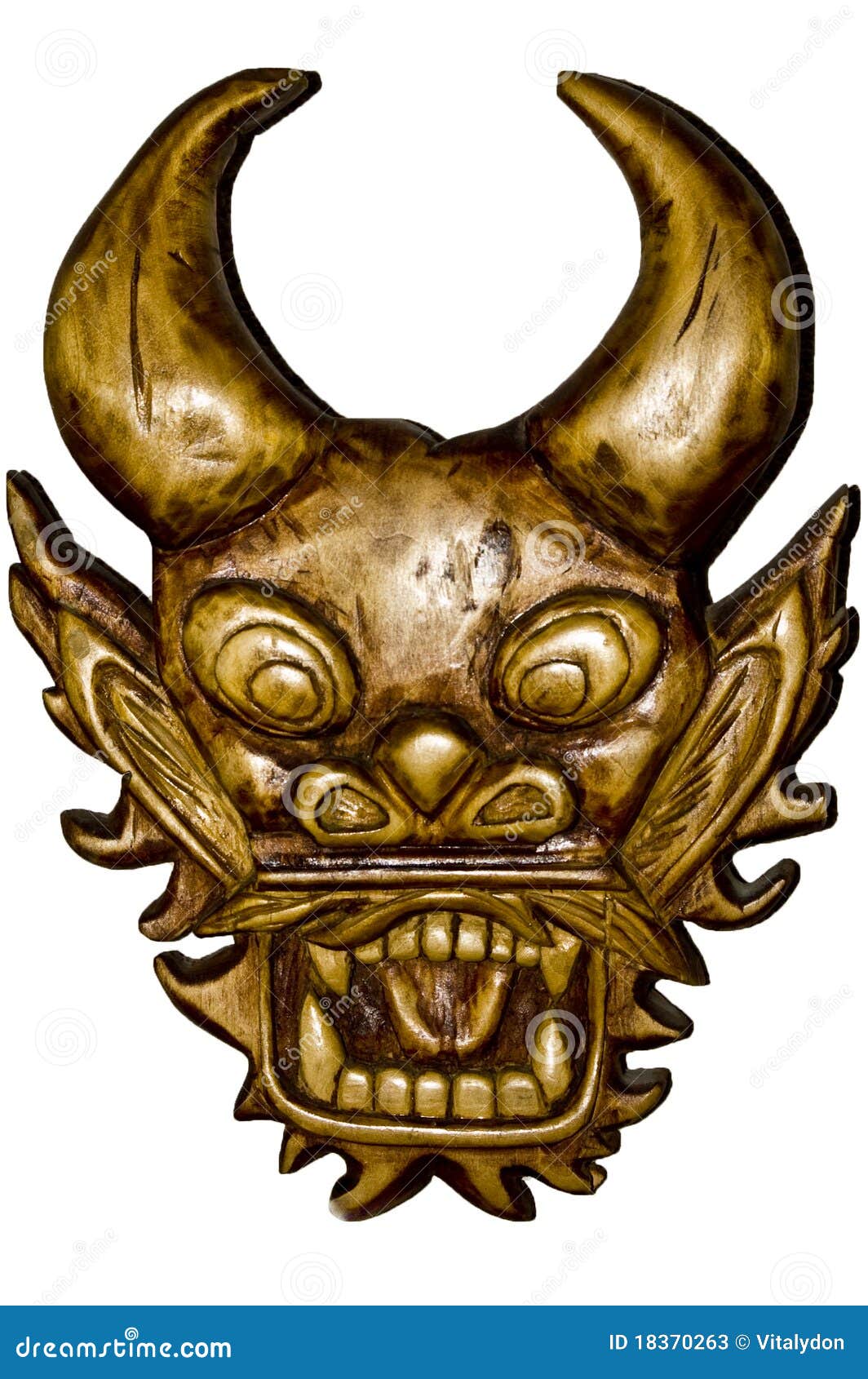 Wooden demon stock image. Image of terror, head, demon 18370263