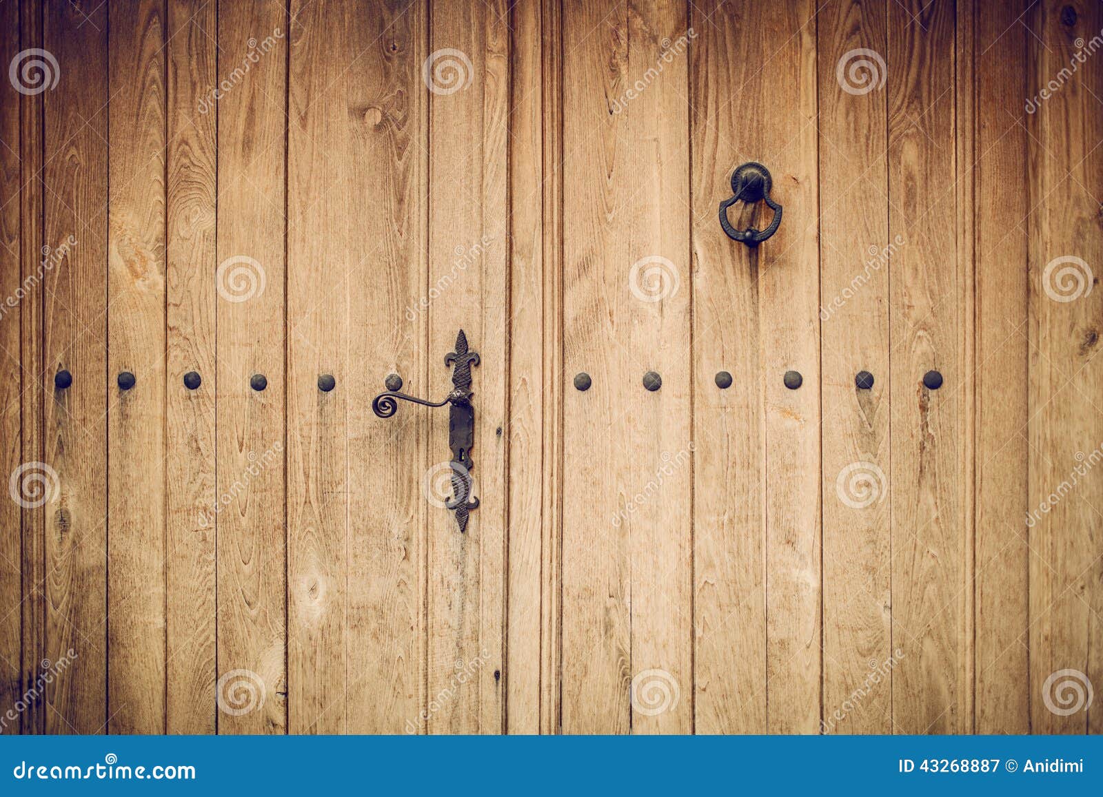 Wooden door stock image. Image of panels, wood, keyhole 43268887