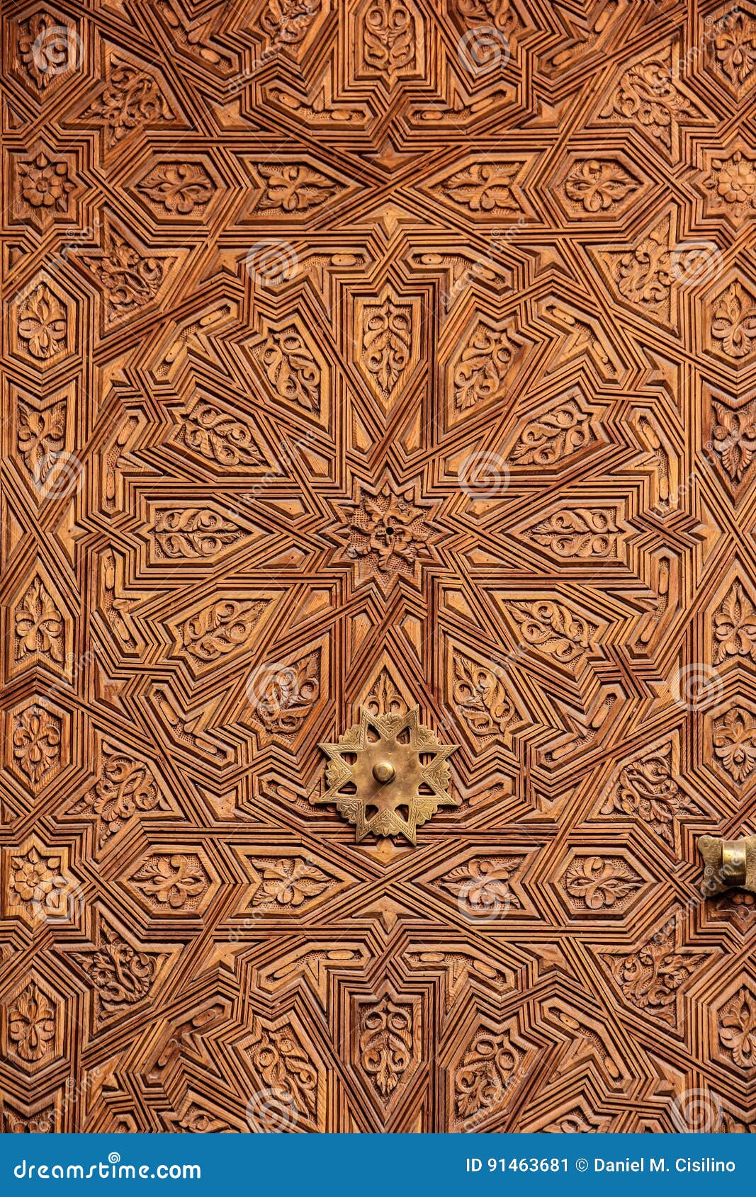 wooden door. detail. marrakesh . morocco