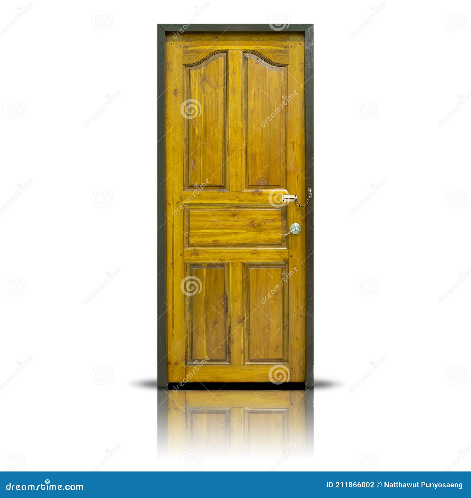 Wooden Door Isolated on White Background Stock Photo Image of
