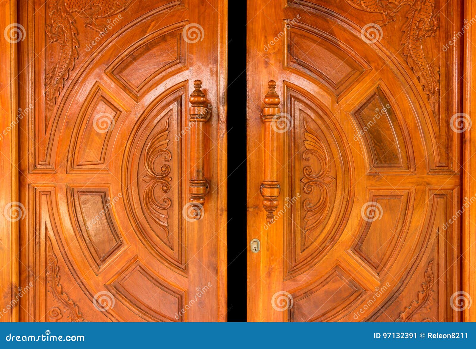 The wooden door opens stock image. Image of opens, architecture 97132391