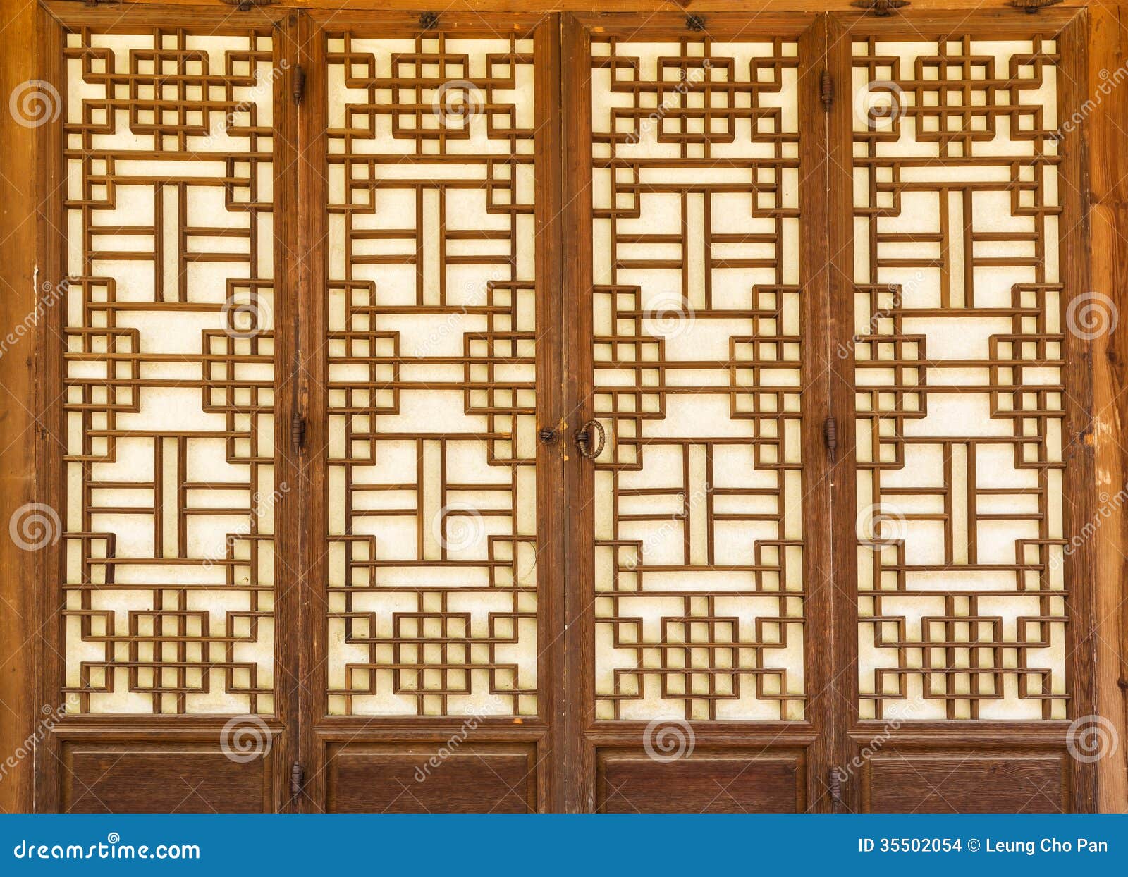 Wooden door stock photo. Image of lock, doorknob, oriental - 35502054