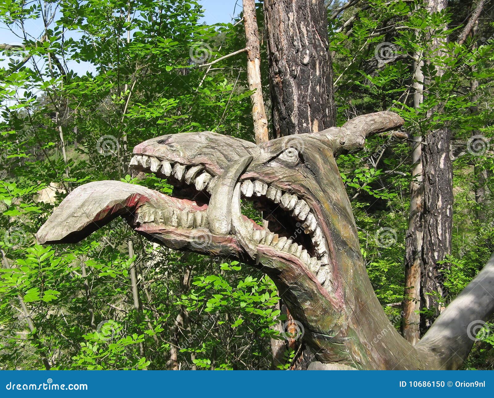 Wooden dragon head stock photo. Image of tongue, dragon 10686150