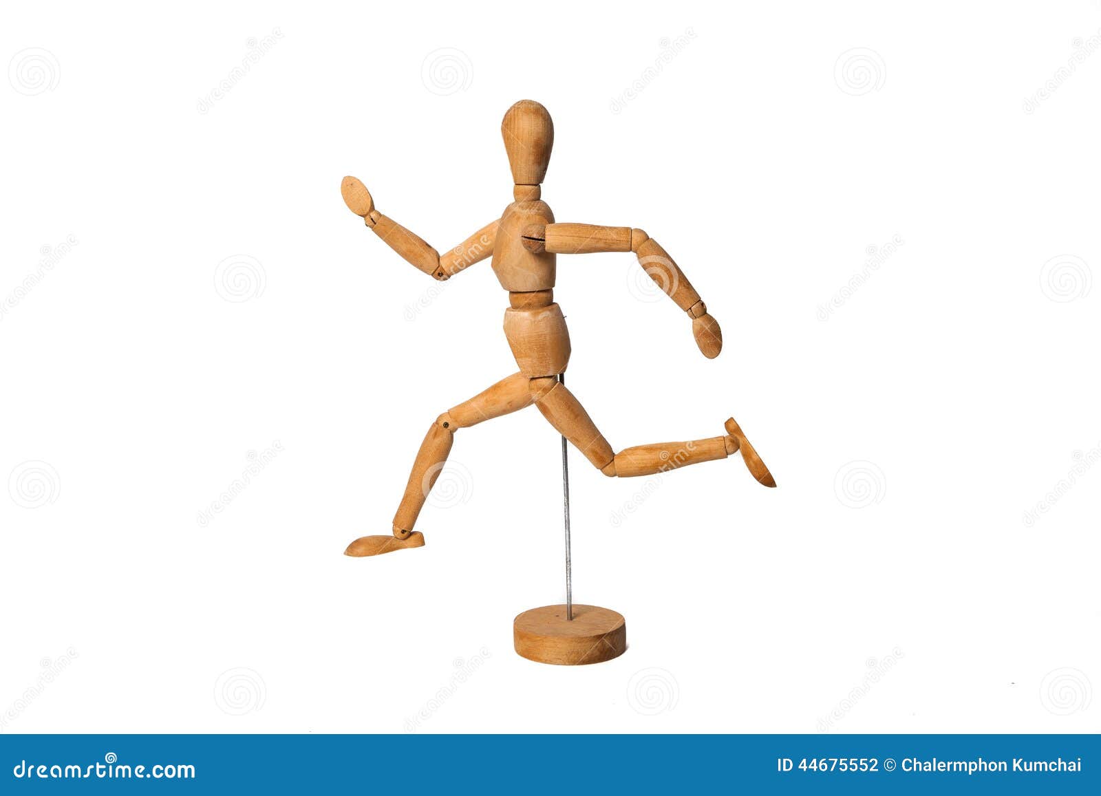 Wooden Dummy Sprinter Running Isolated Over White Background Stock Photo Image of dummy