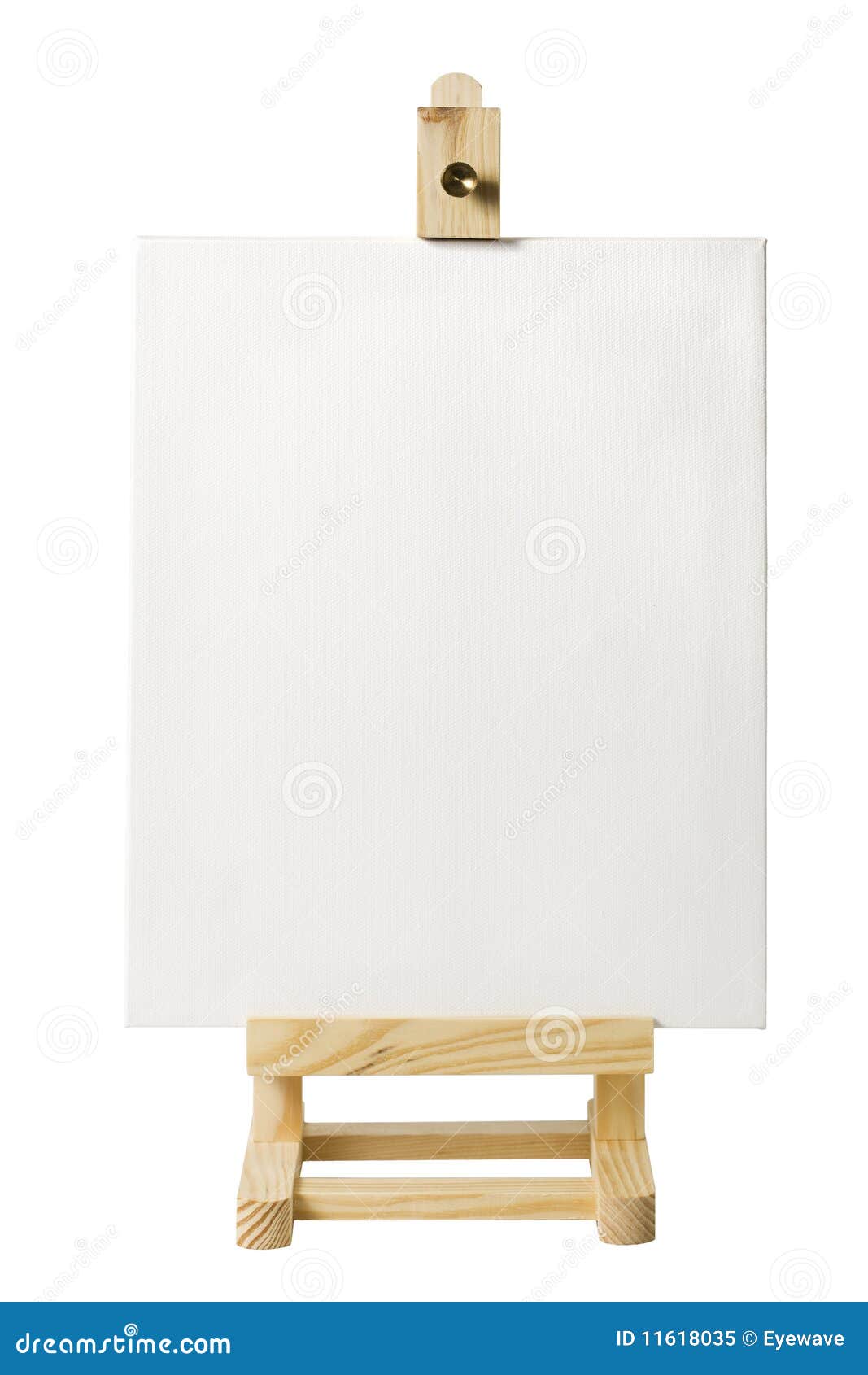 Wooden Easel With Blank Artist's Canvas Royalty Free Stock Photo 