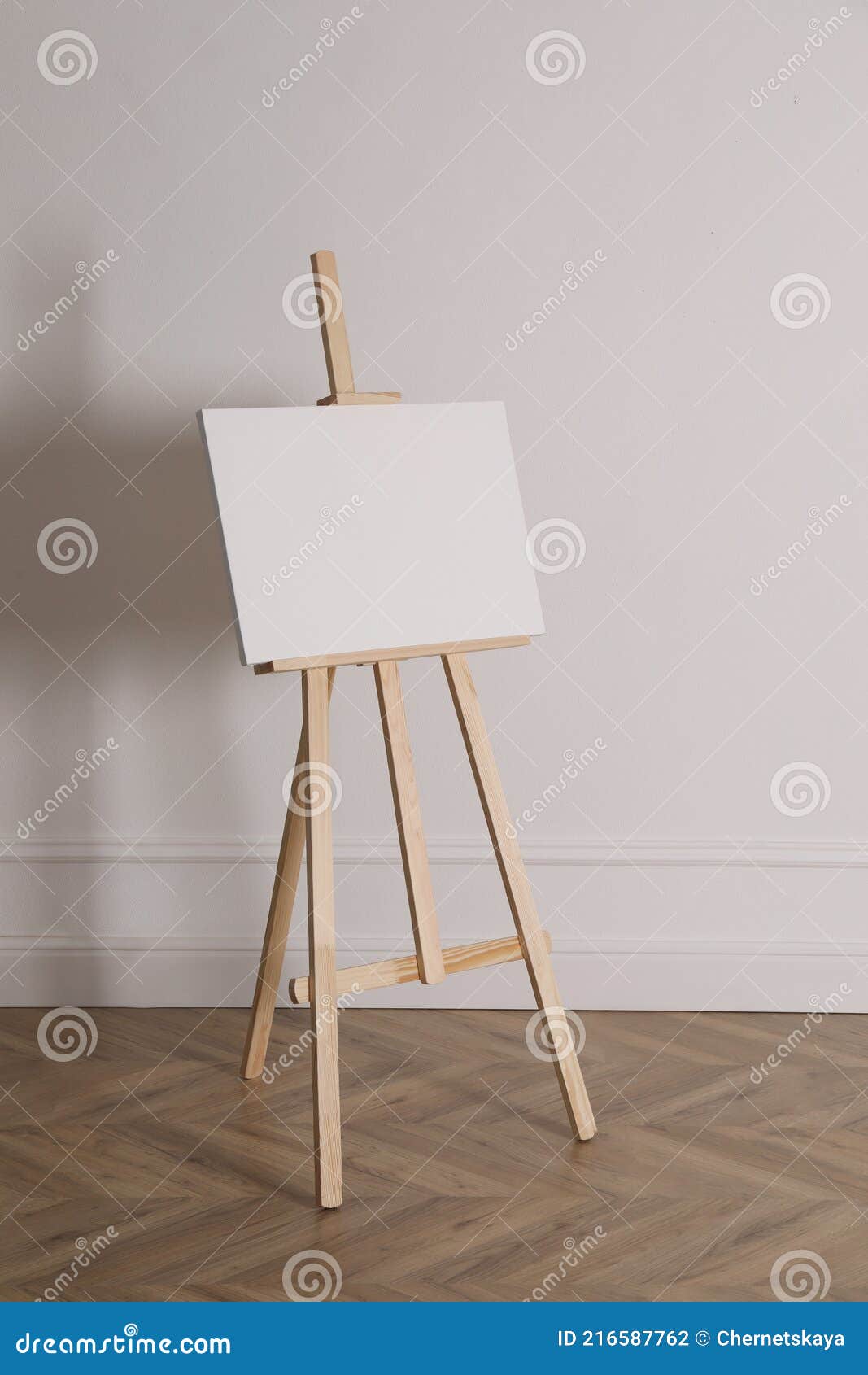 Painting stand wooden easel with blank canvas poster sign board